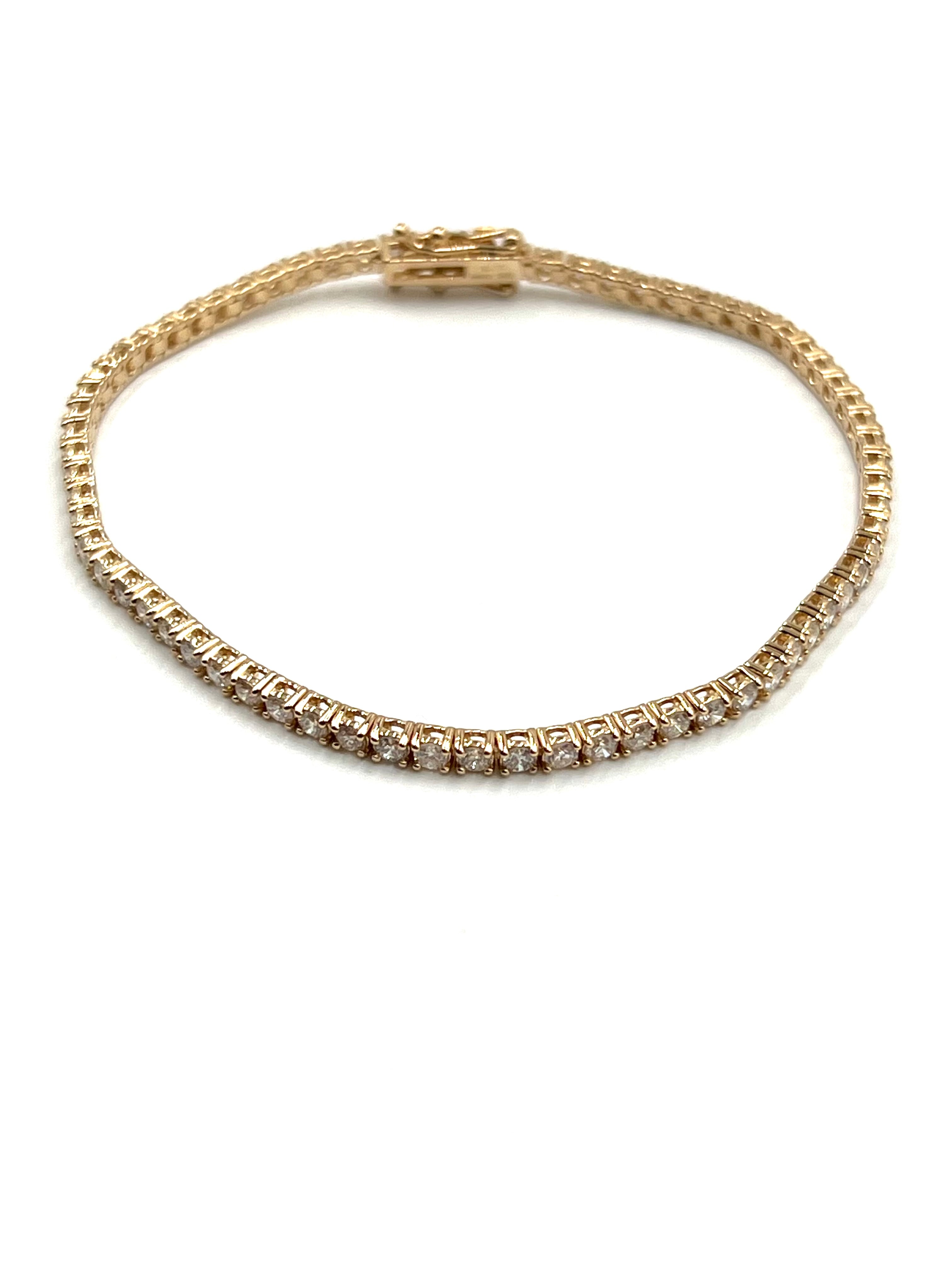 Tennisarmband Rosegold mit Diamanten