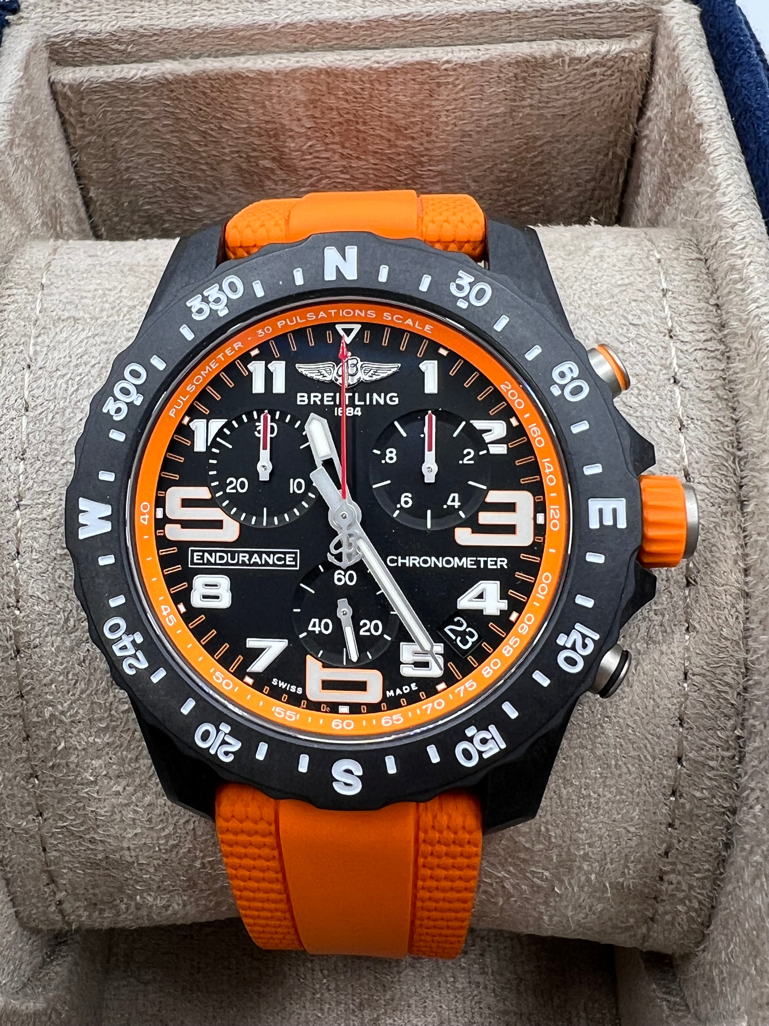 Breitling Endurance Pro 44mm Orange neu mit Mehrwertsteuer