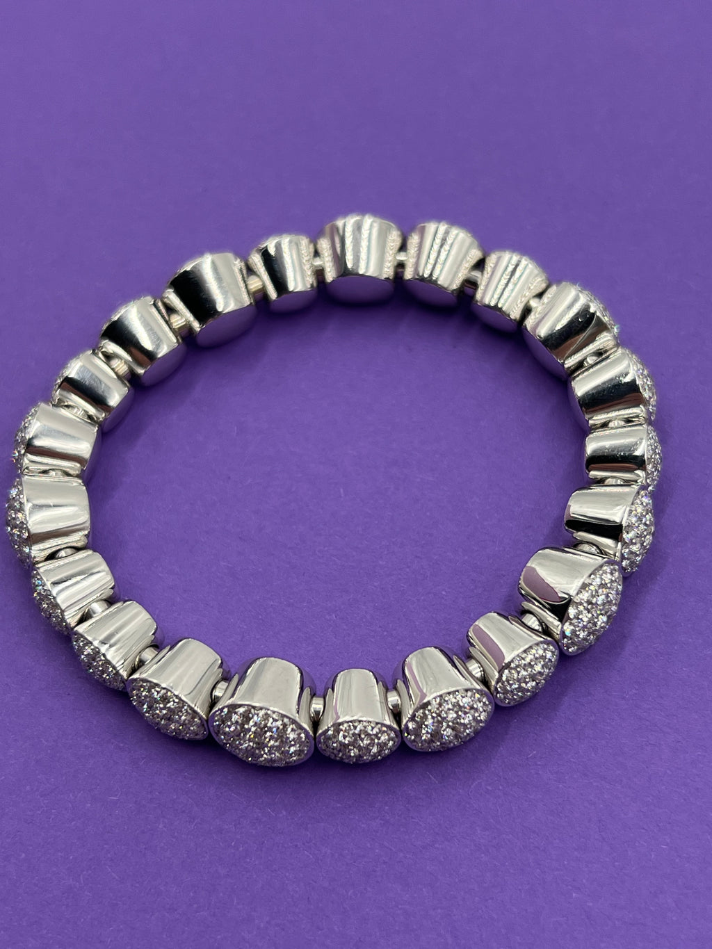 Scheffel Flexarmband Weißgold mit Brillanten