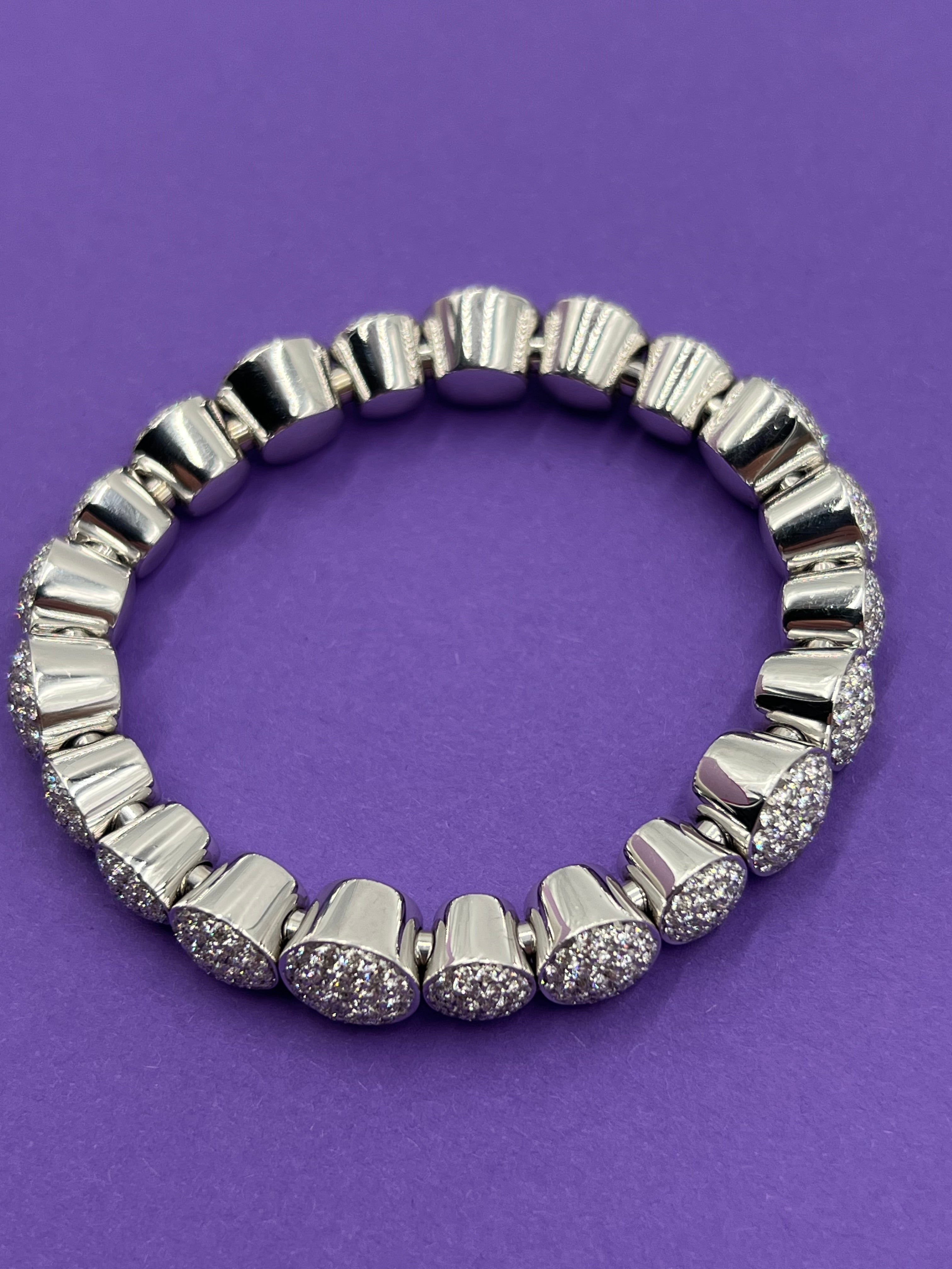 Scheffel Flexarmband Weißgold mit Brillanten