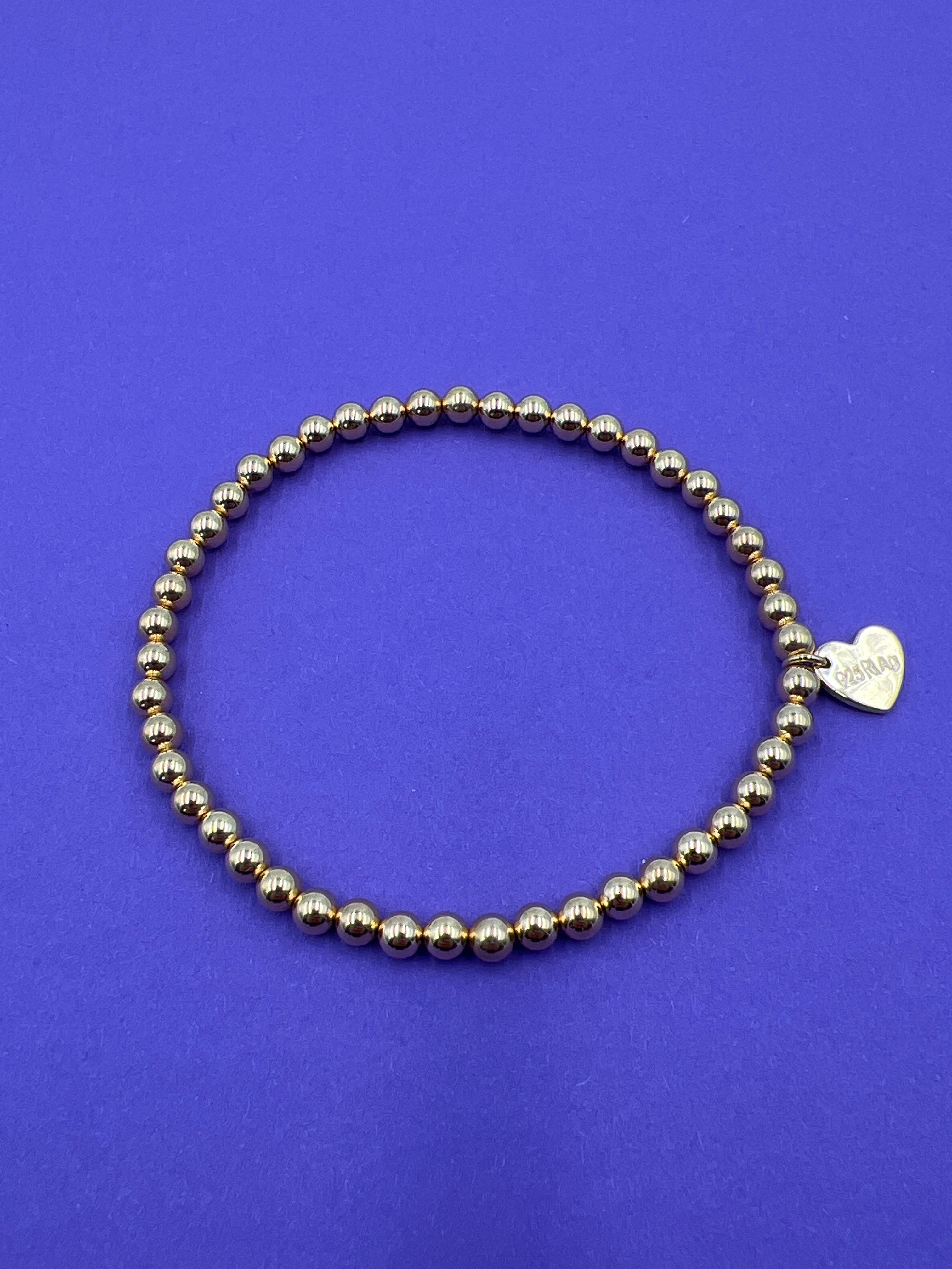 Kugelarmband 925/-Gelbgold Plattiert