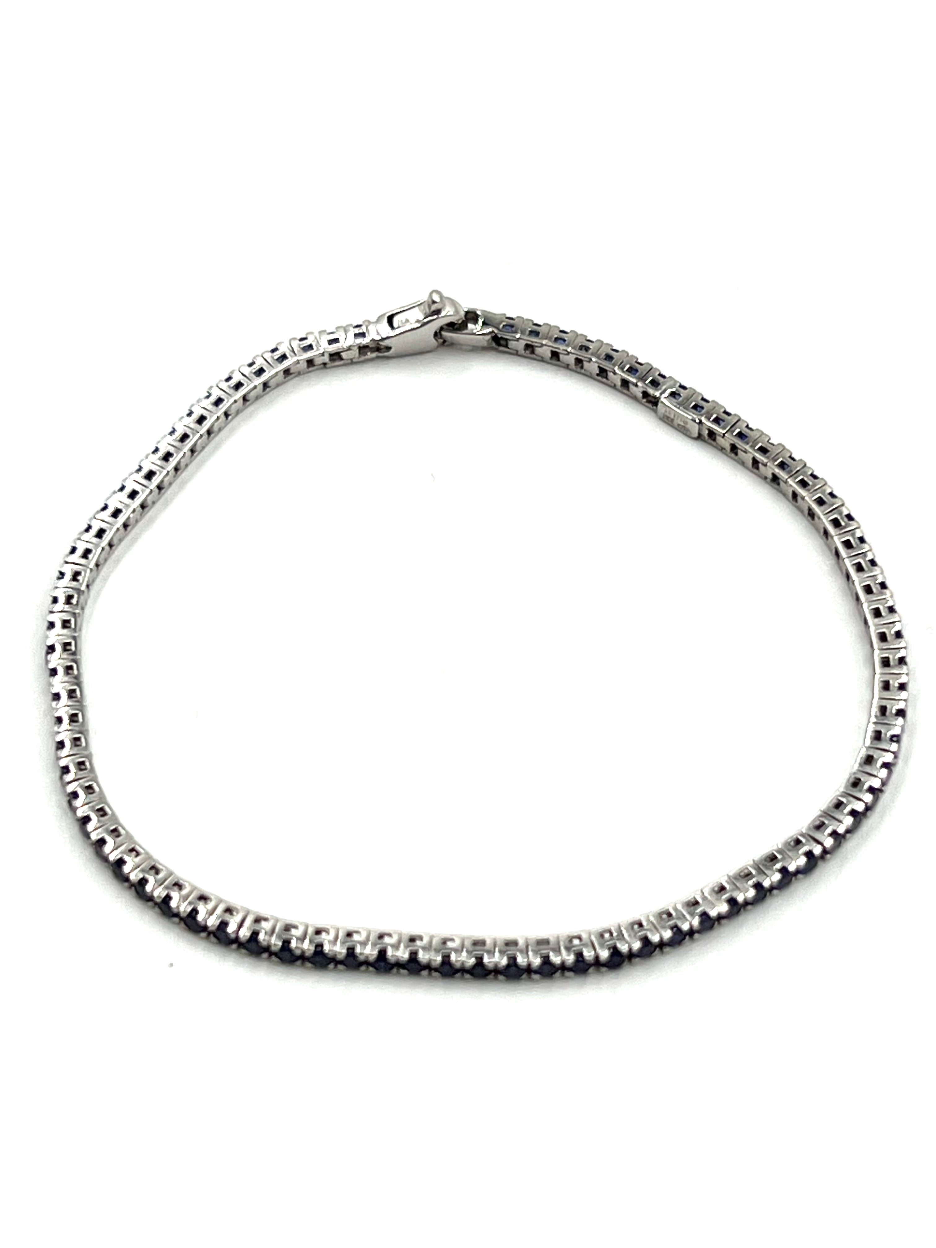 Armband in Weißgold 750/- mit Saphiren