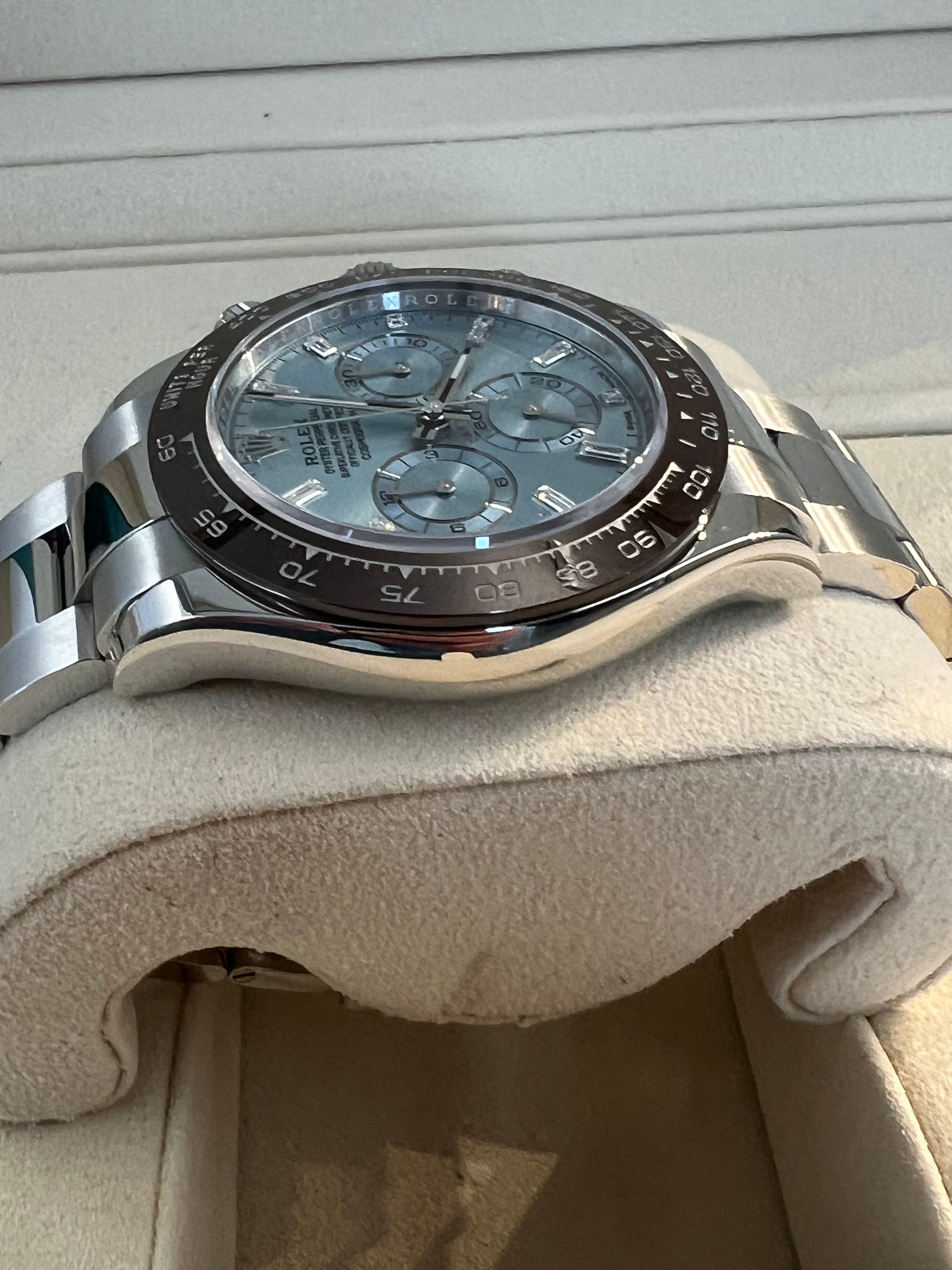 Rolex Daytona Platinum ungetragen 2022 Baguette Dial