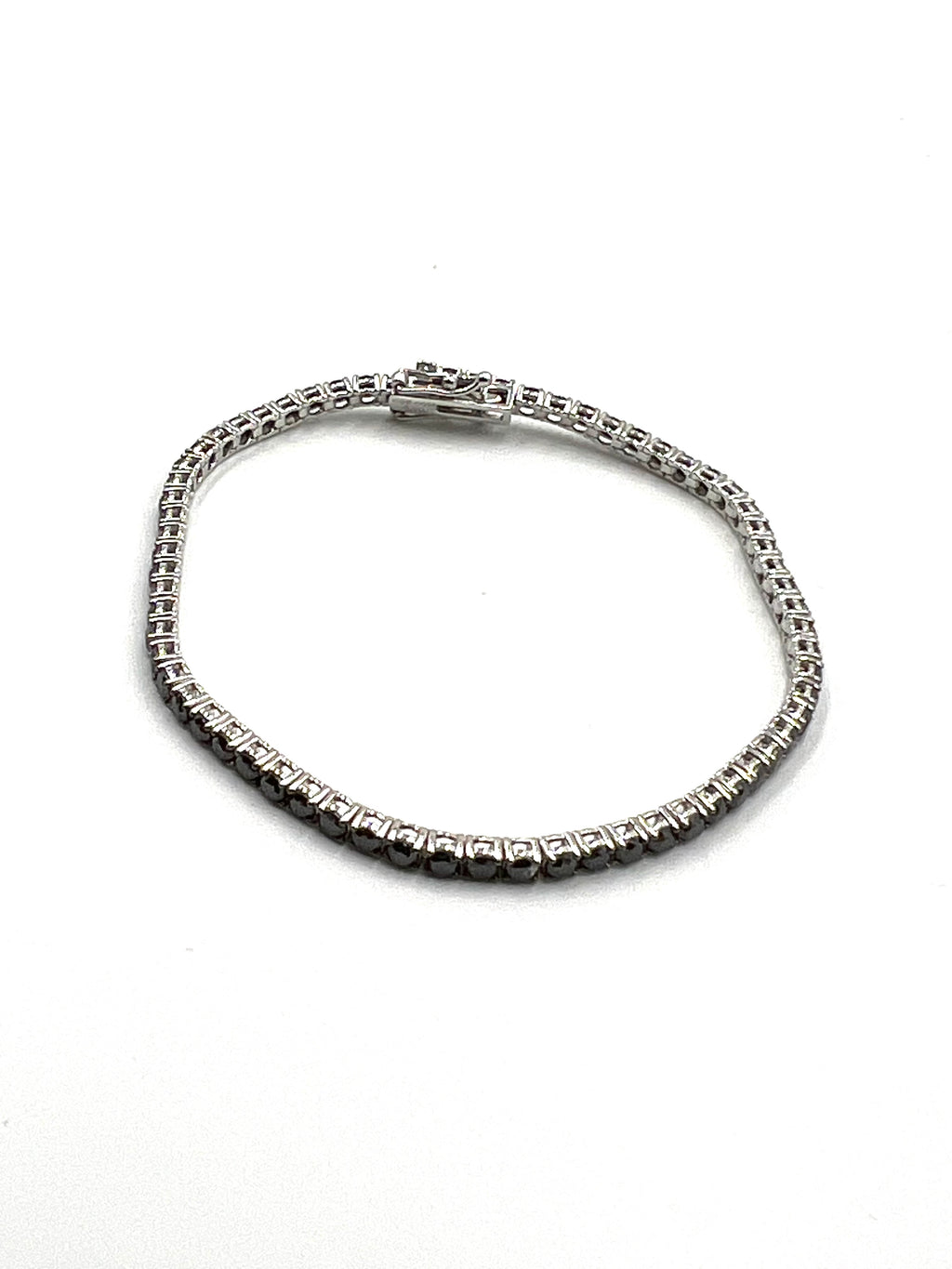 Tennisarmband Weißgold mit schwarzen Diamanten