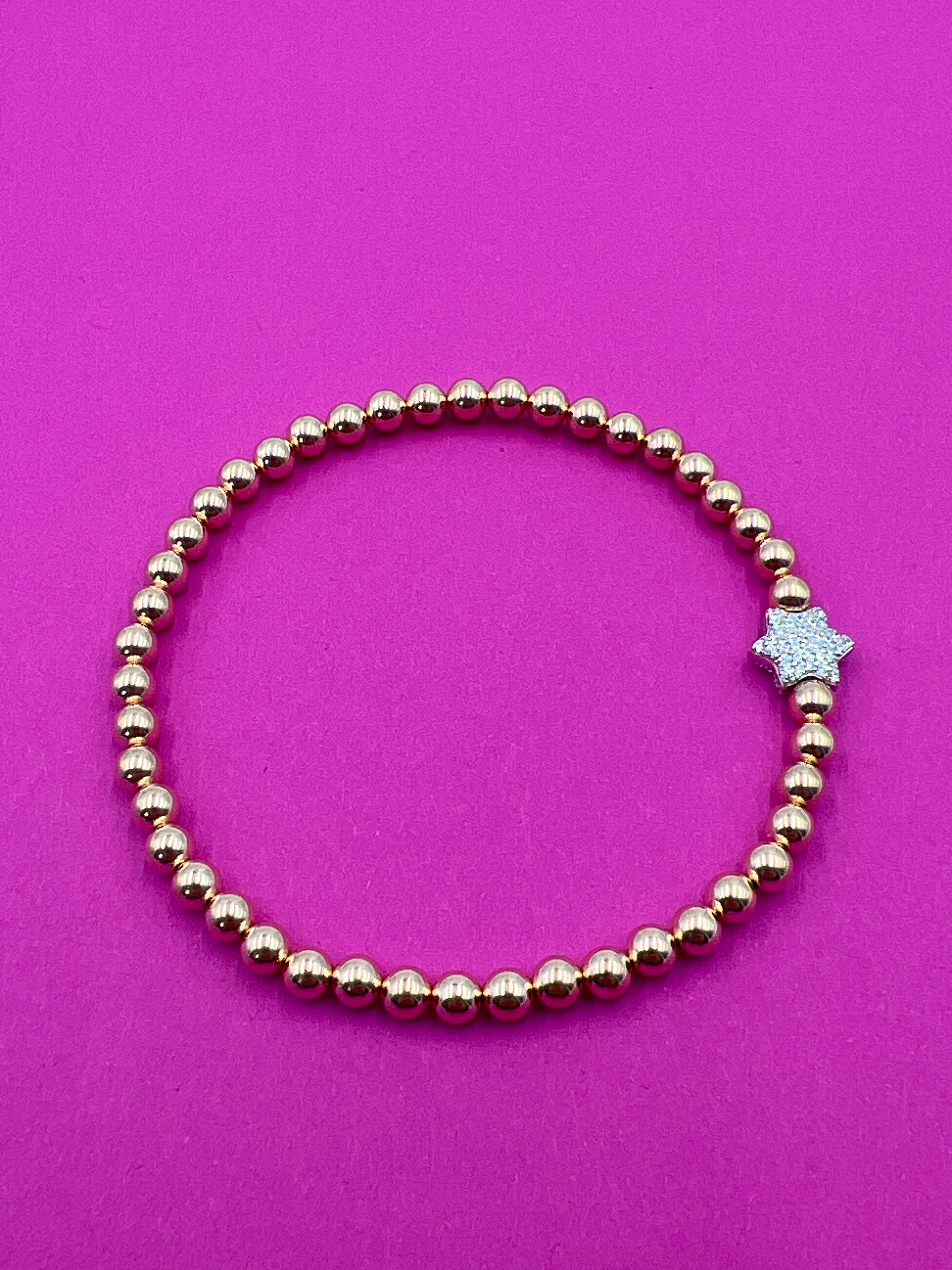 Kugelarmband 925/- Rosegold Plattiert