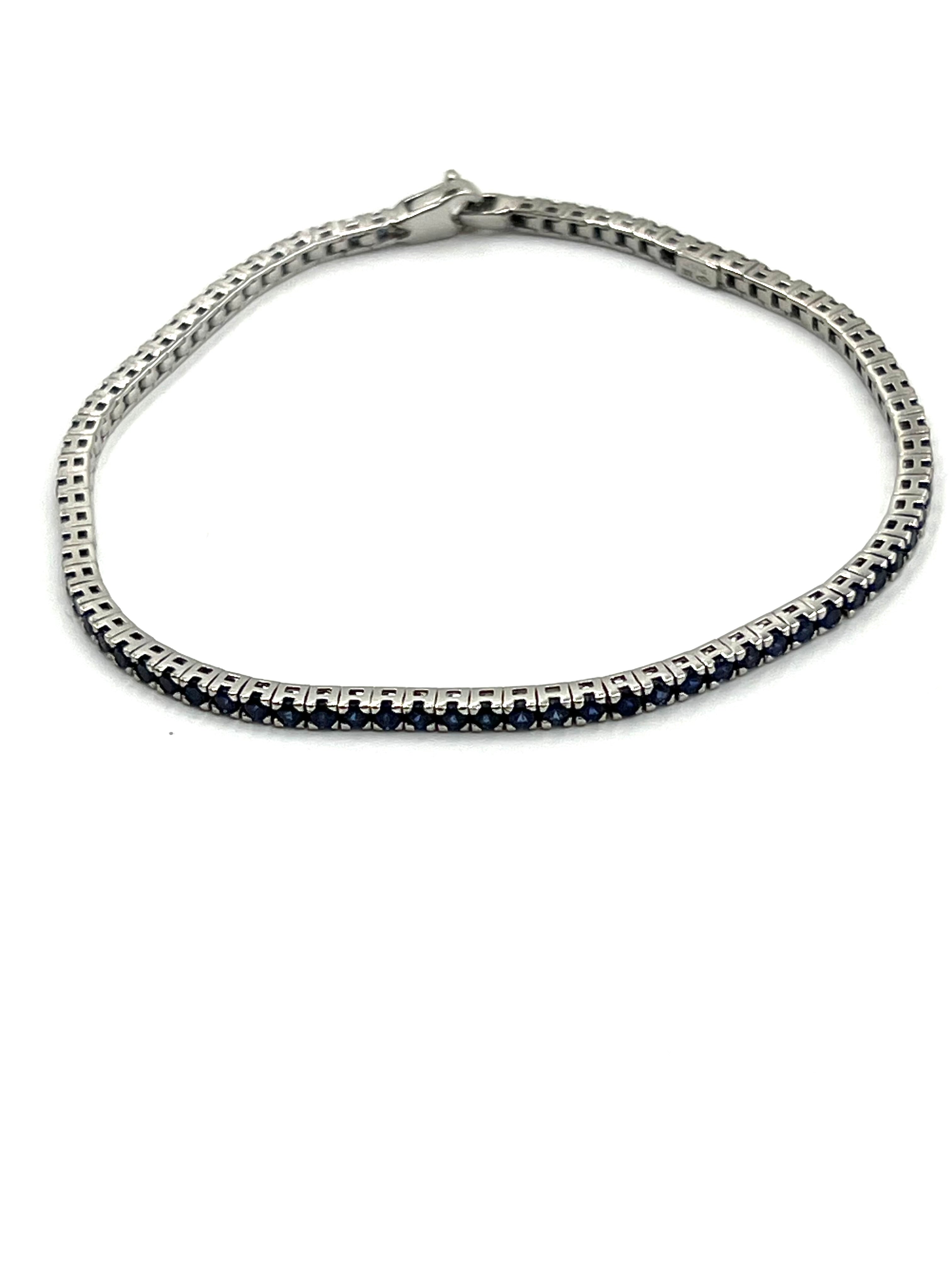 Armband in Weißgold 750/- mit Saphiren