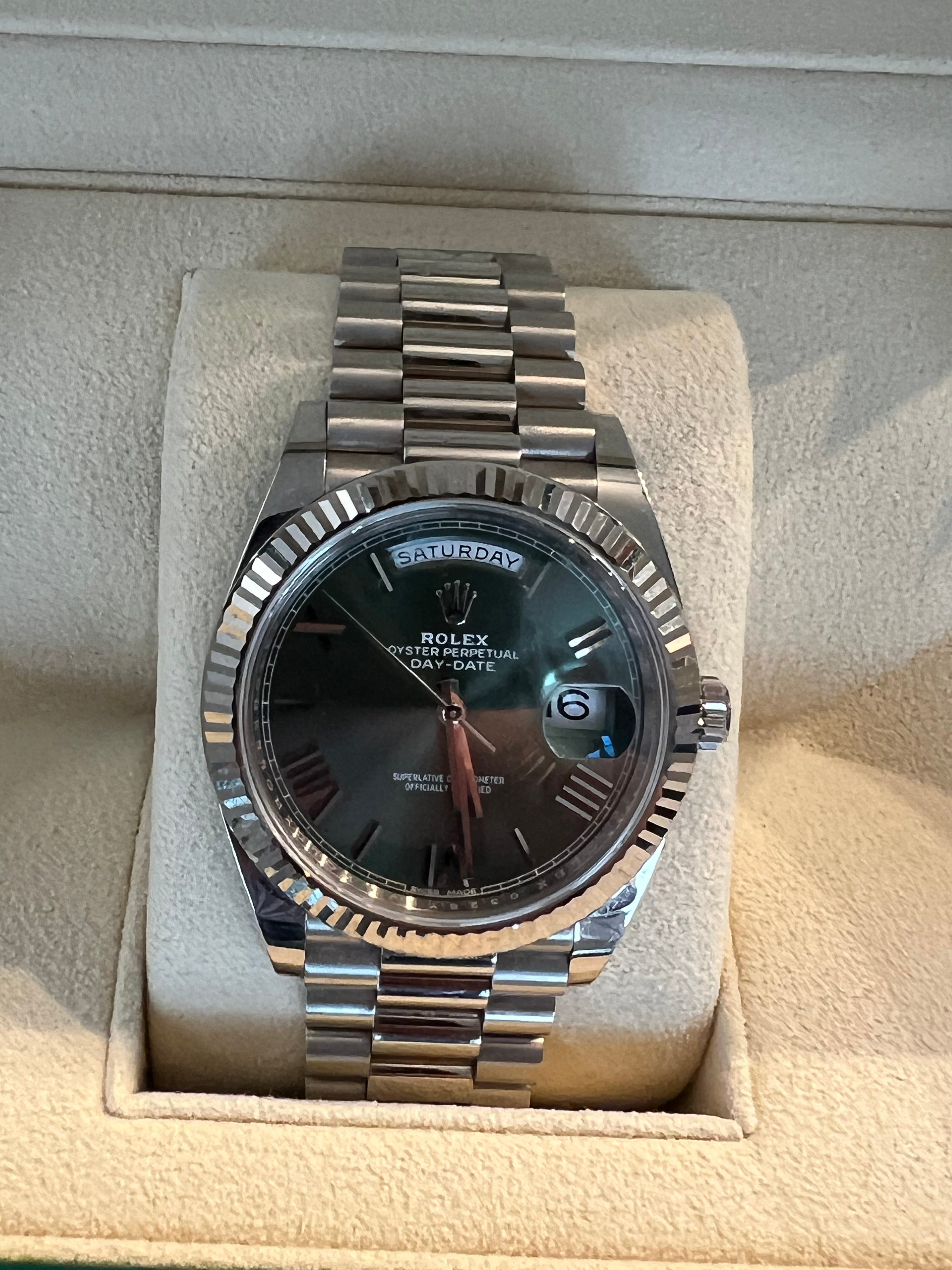 Rolex Day-Date 40 mm Grün Fullset