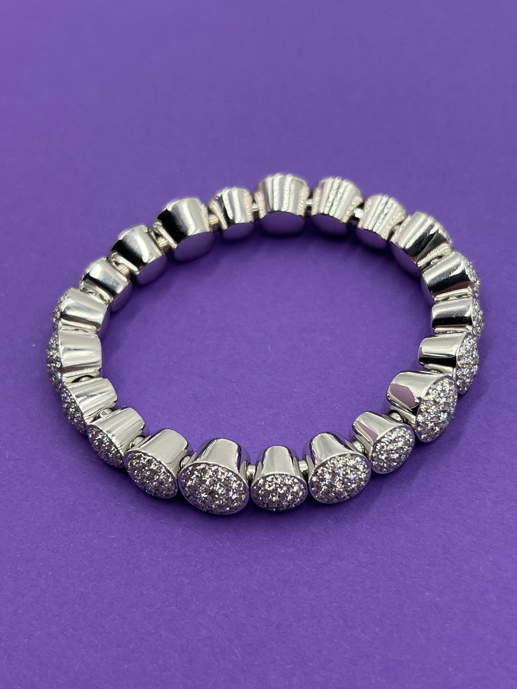 Scheffel Flexarmband Weißgold mit Brillanten