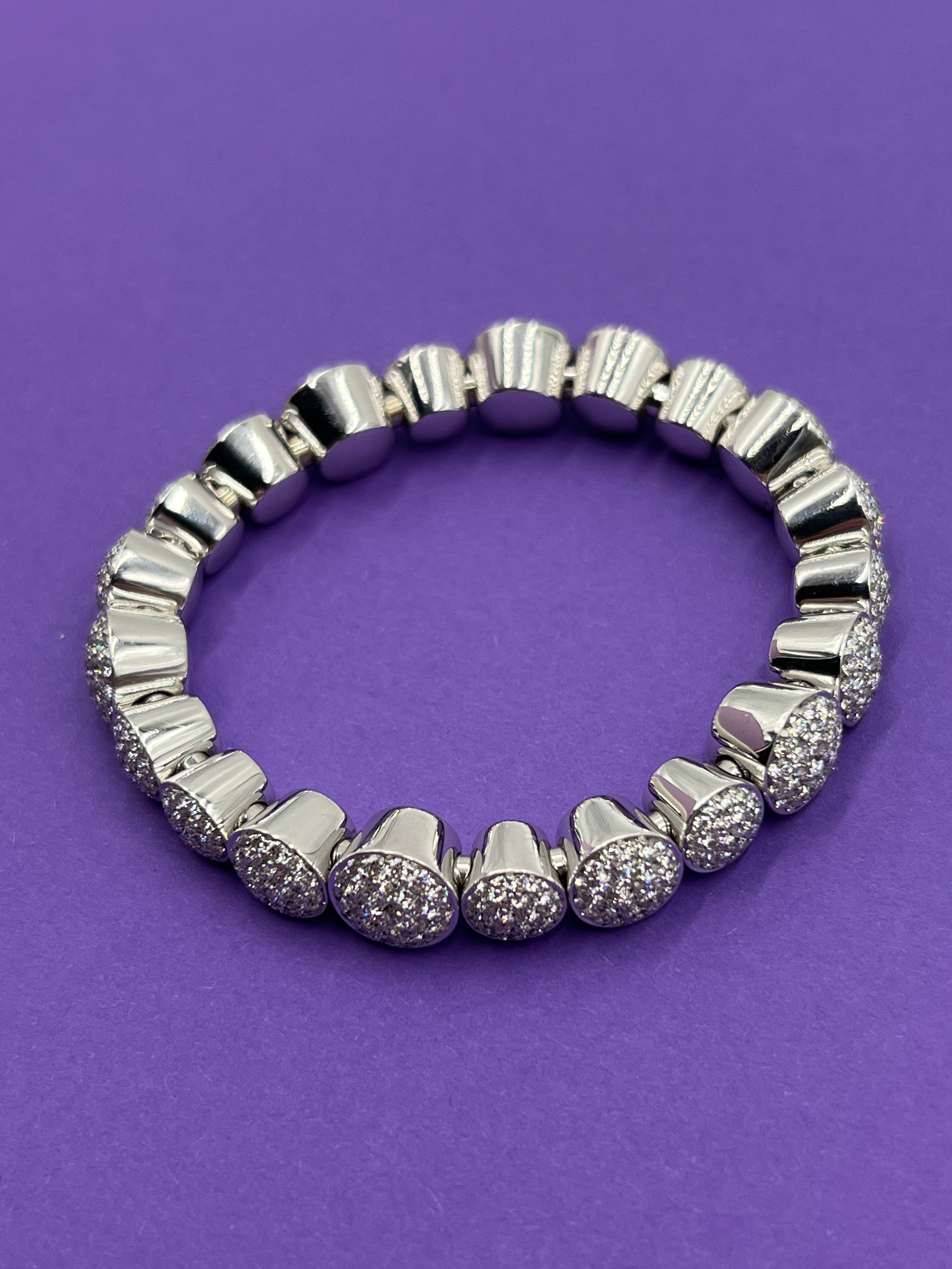 Scheffel Flexarmband Weißgold mit Brillanten