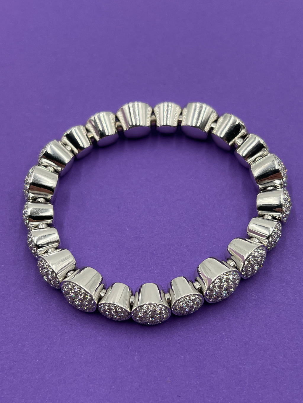 Scheffel Flexarmband Weißgold mit Brillanten
