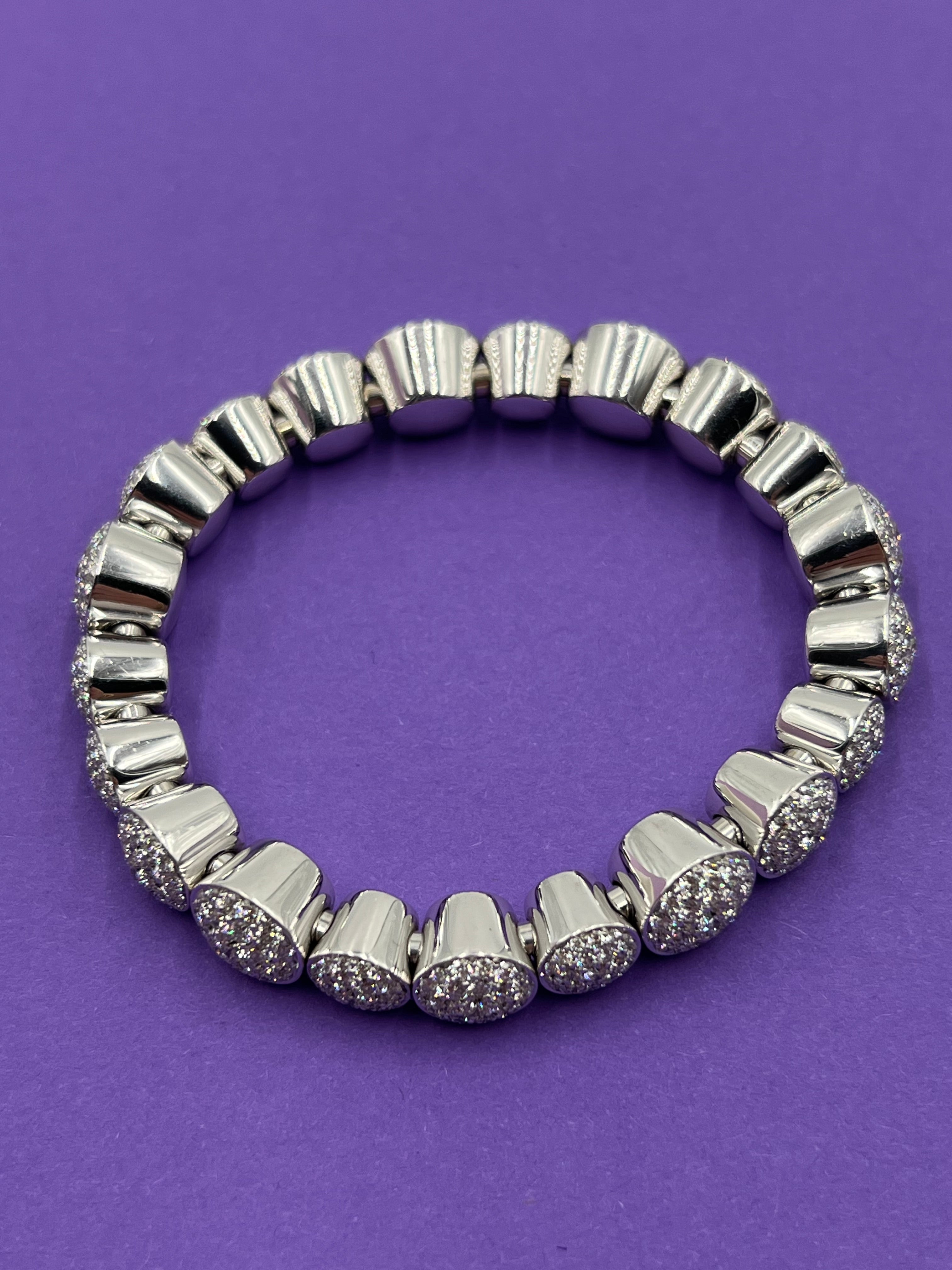 Scheffel Flexarmband Weißgold mit Brillanten