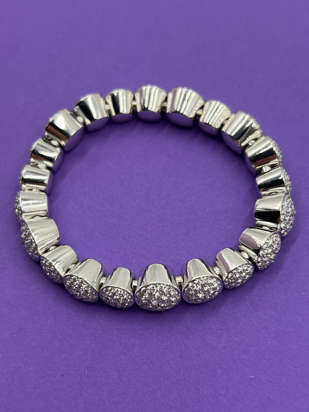 Scheffel Flexarmband Weißgold mit Brillanten