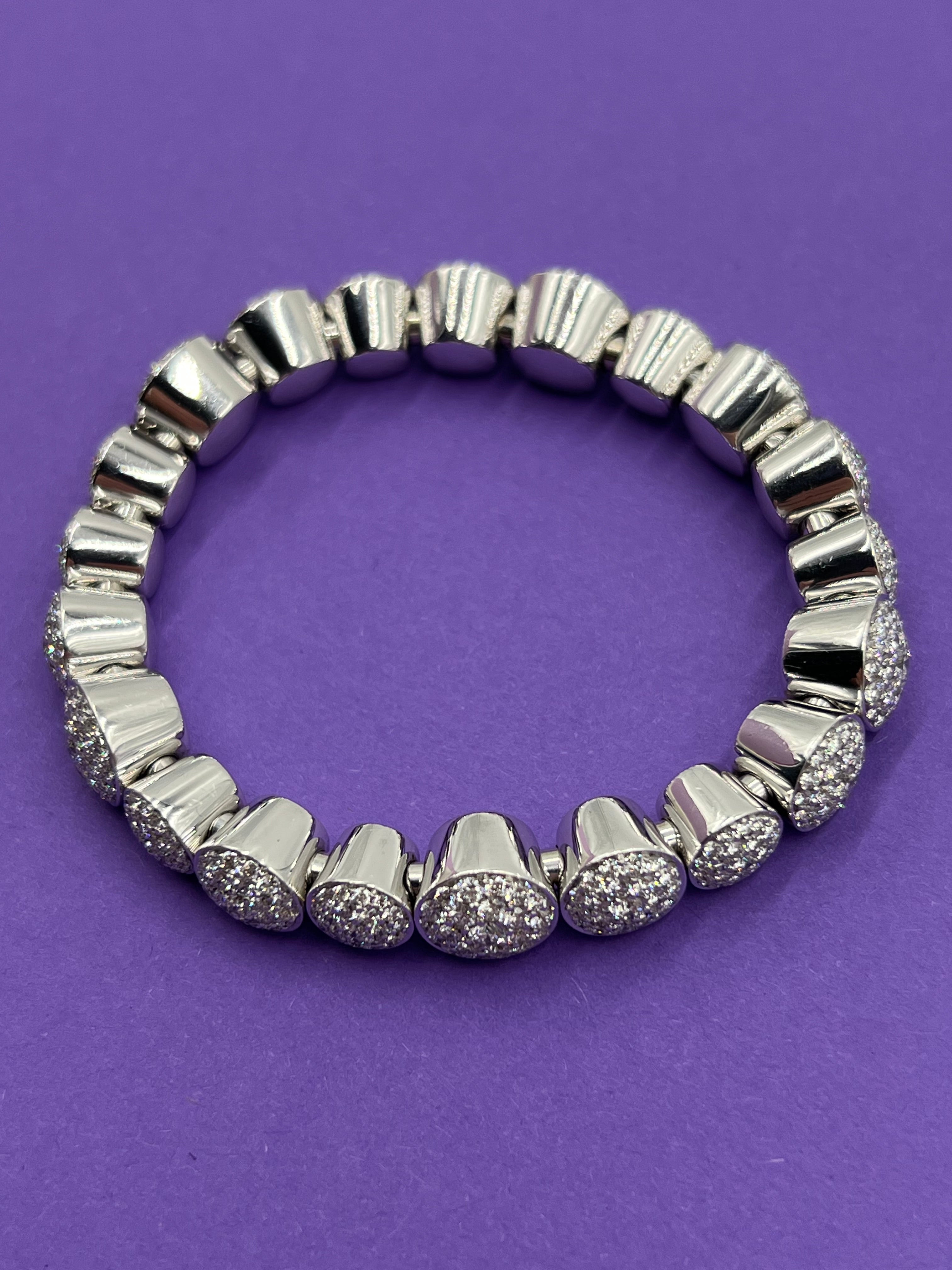 Scheffel Flexarmband Weißgold mit Brillanten