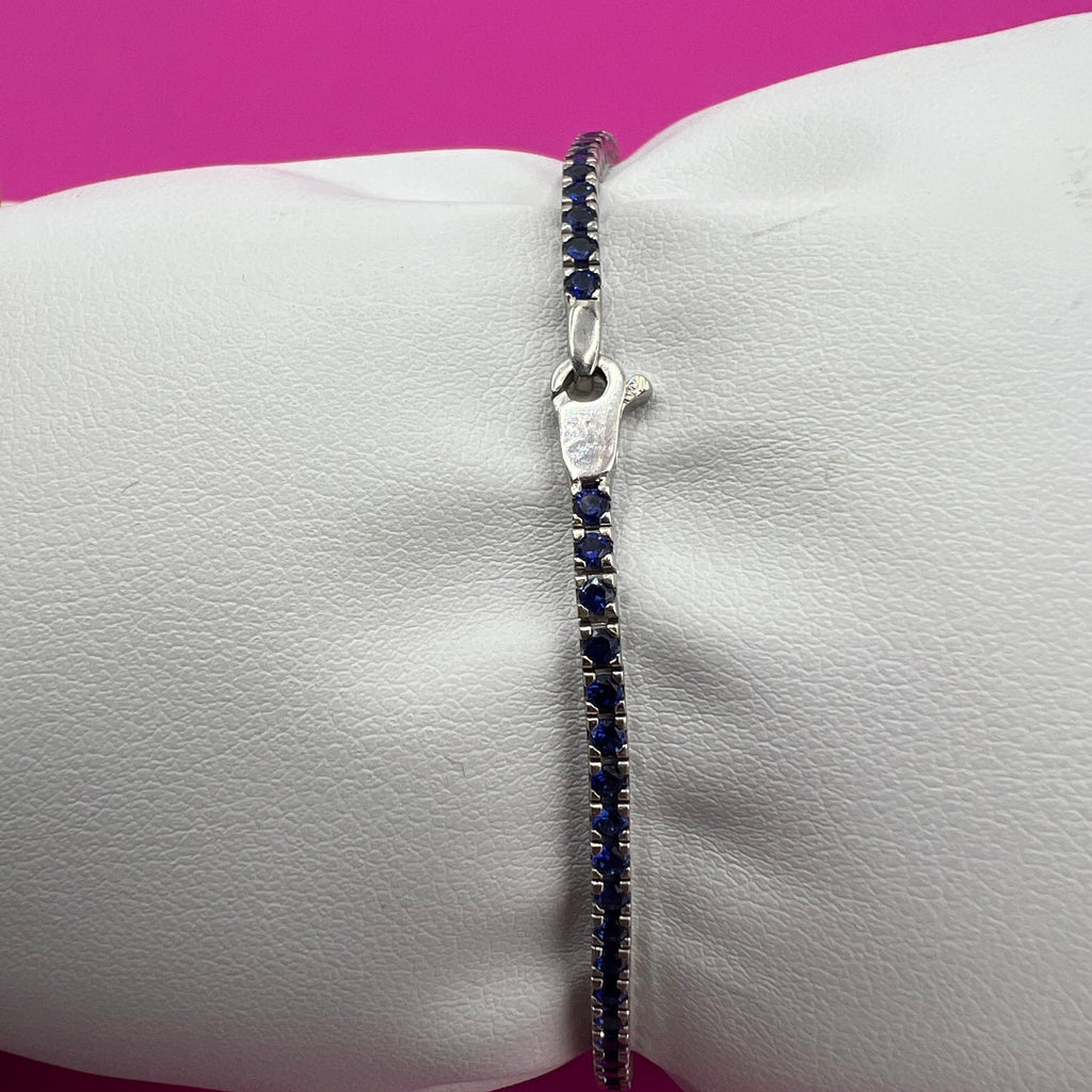 Armband in Weißgold 750/- mit Saphiren