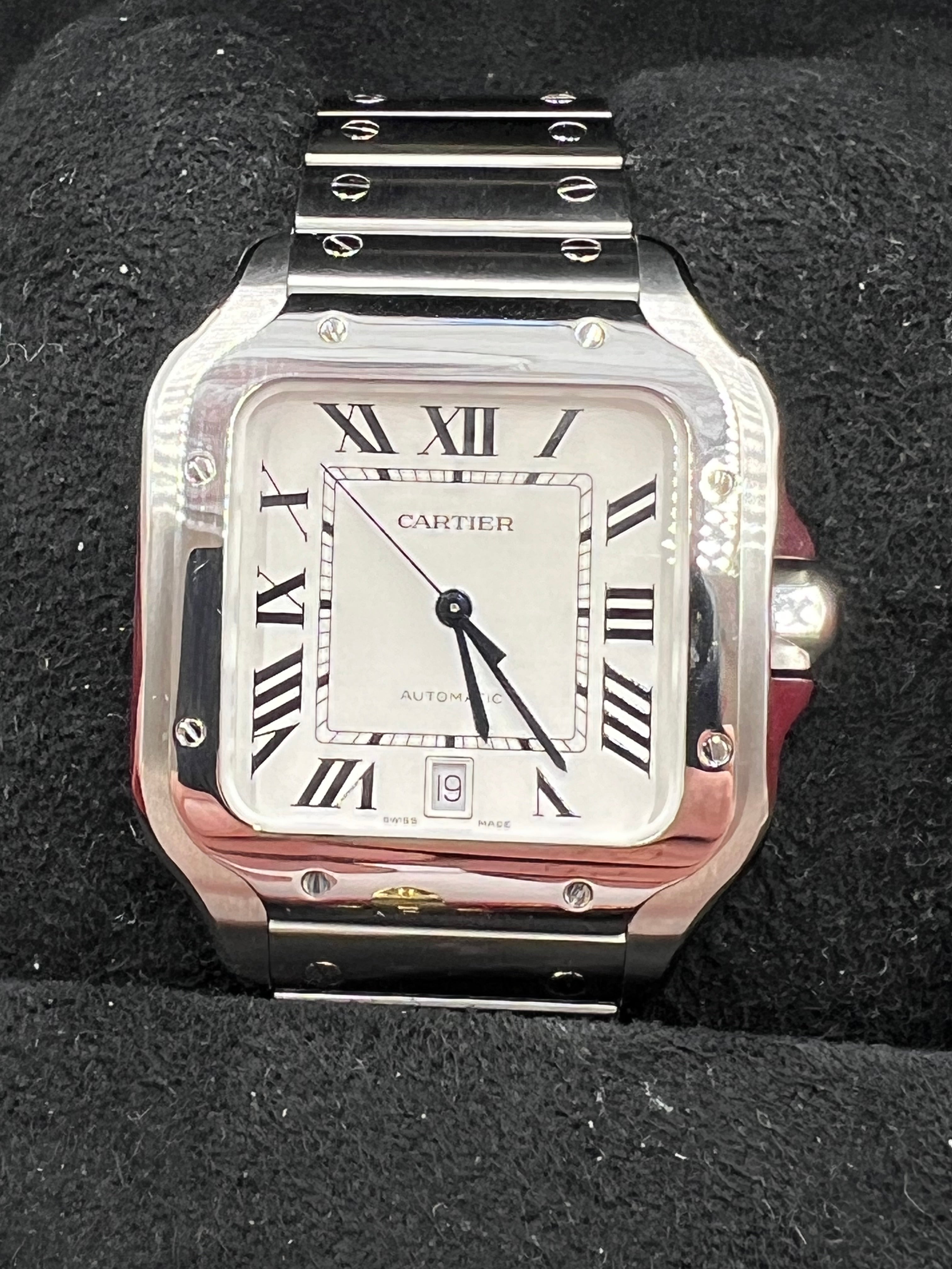 Cartier Santos Top Zustand mit 2 Extra Bändern