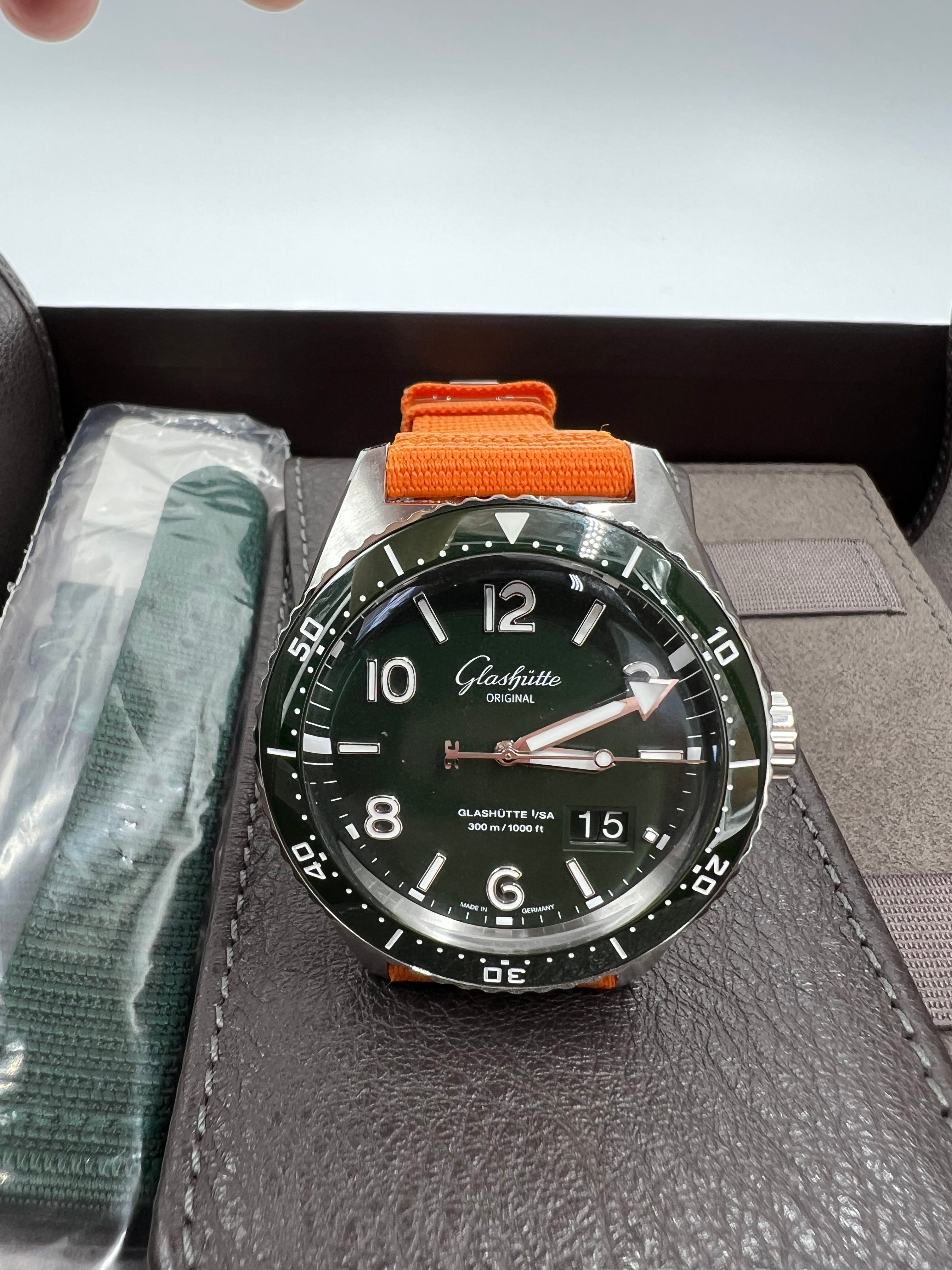 Original Glashütte SeaQ Panorama Date mit Mehrwertsteuer