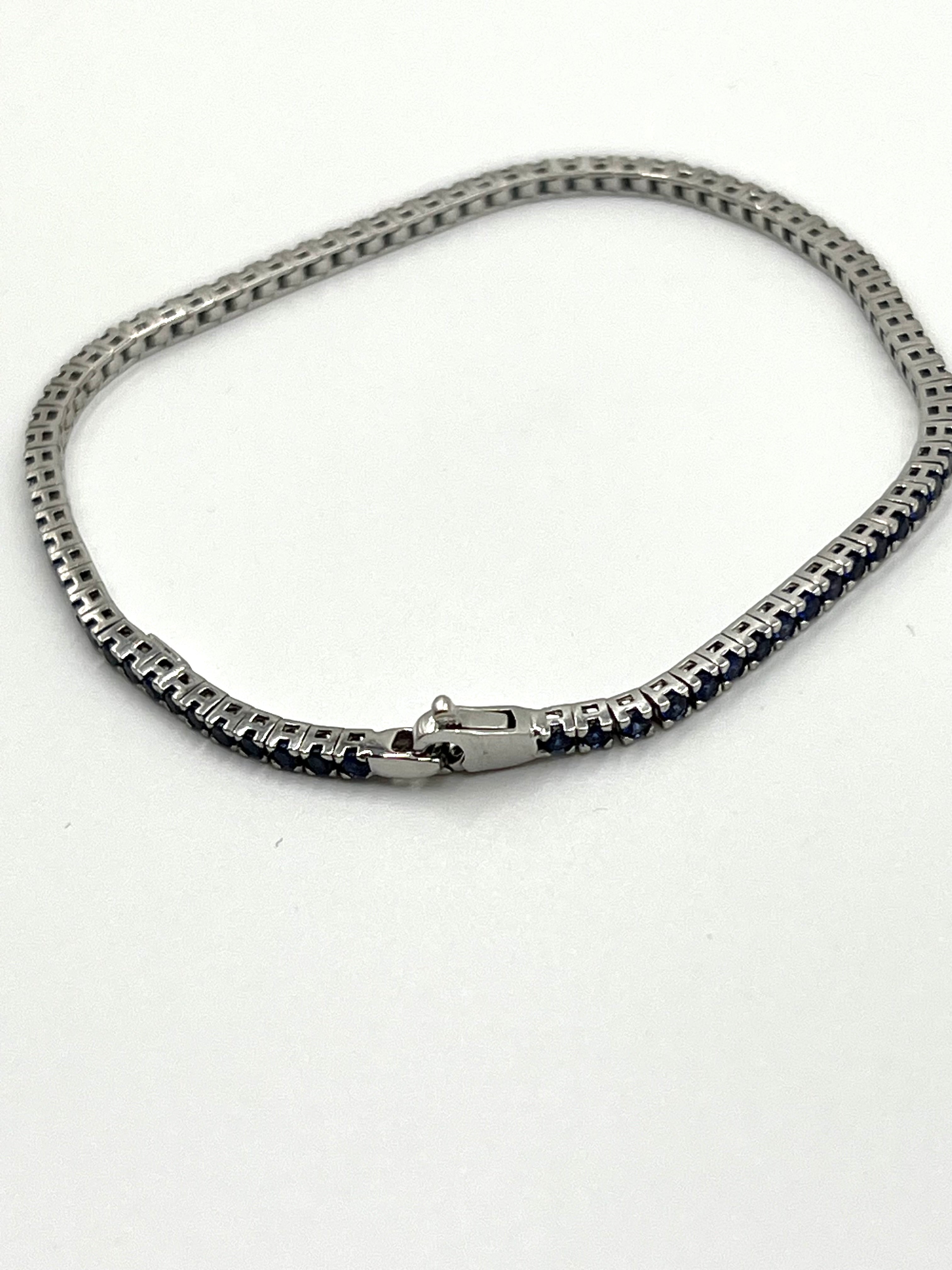 Armband in Weißgold 750/- mit Saphiren