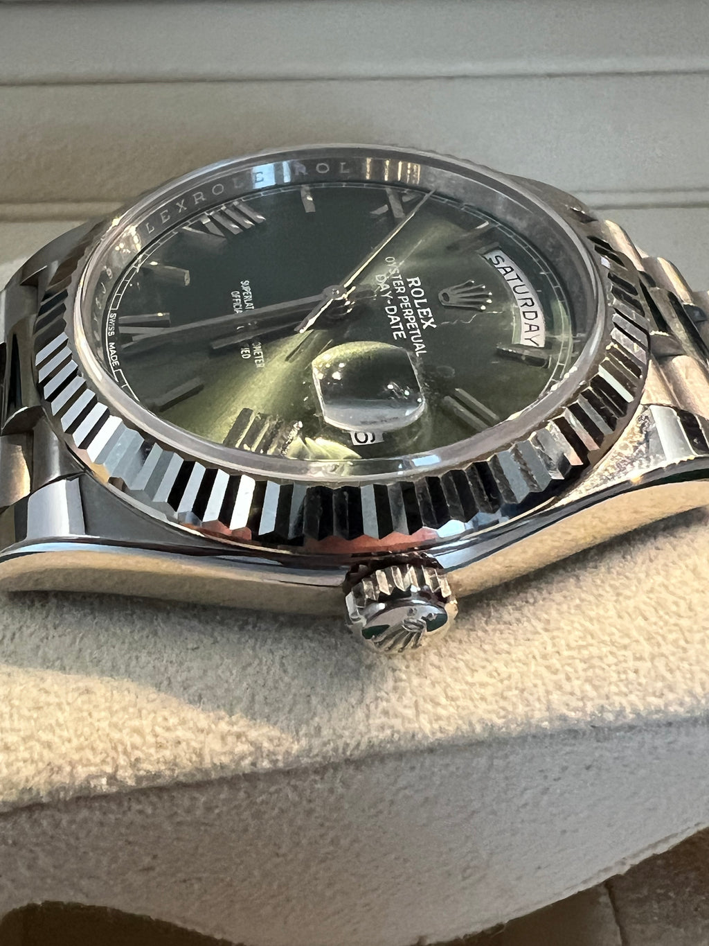 Rolex Day-Date 40 mm Grün Fullset