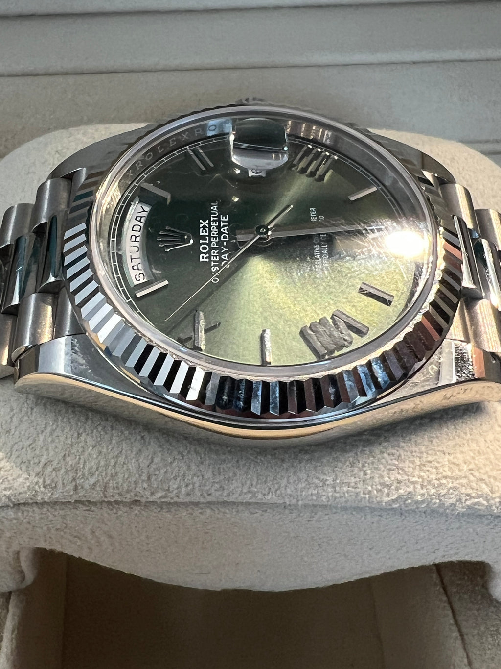 Rolex Day-Date 40 mm Grün Fullset