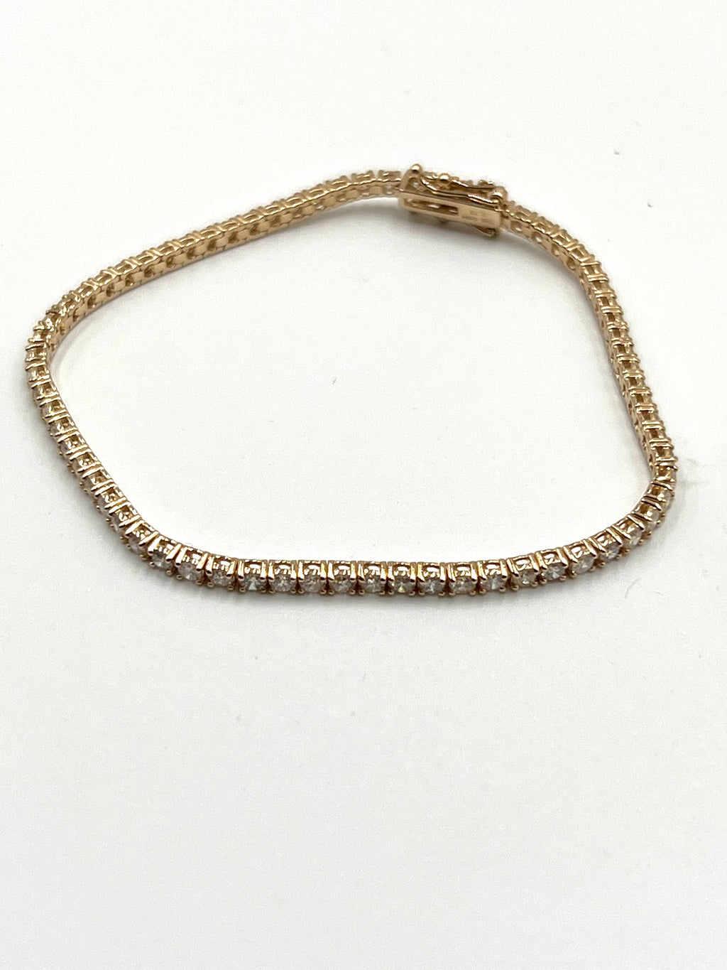 Tennisarmband Rosegold mit Diamanten