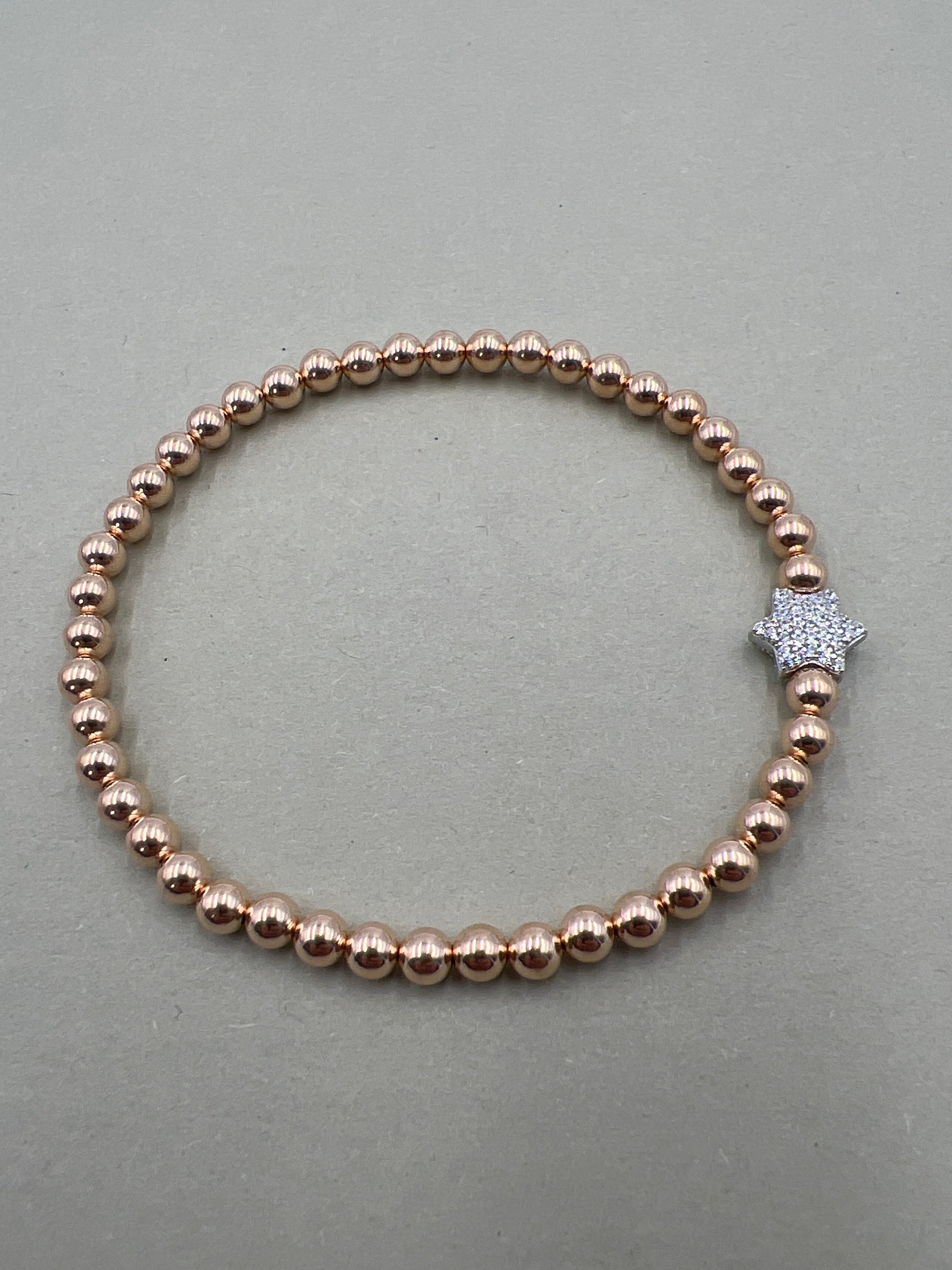 Kugelarmband 925/- Rosegold Plattiert