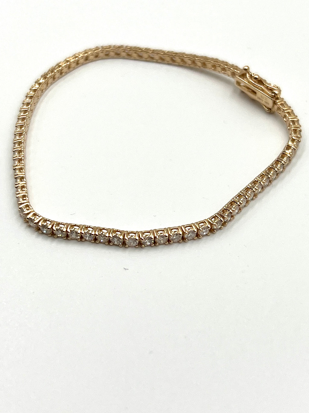 Tennisarmband Rosegold mit Diamanten