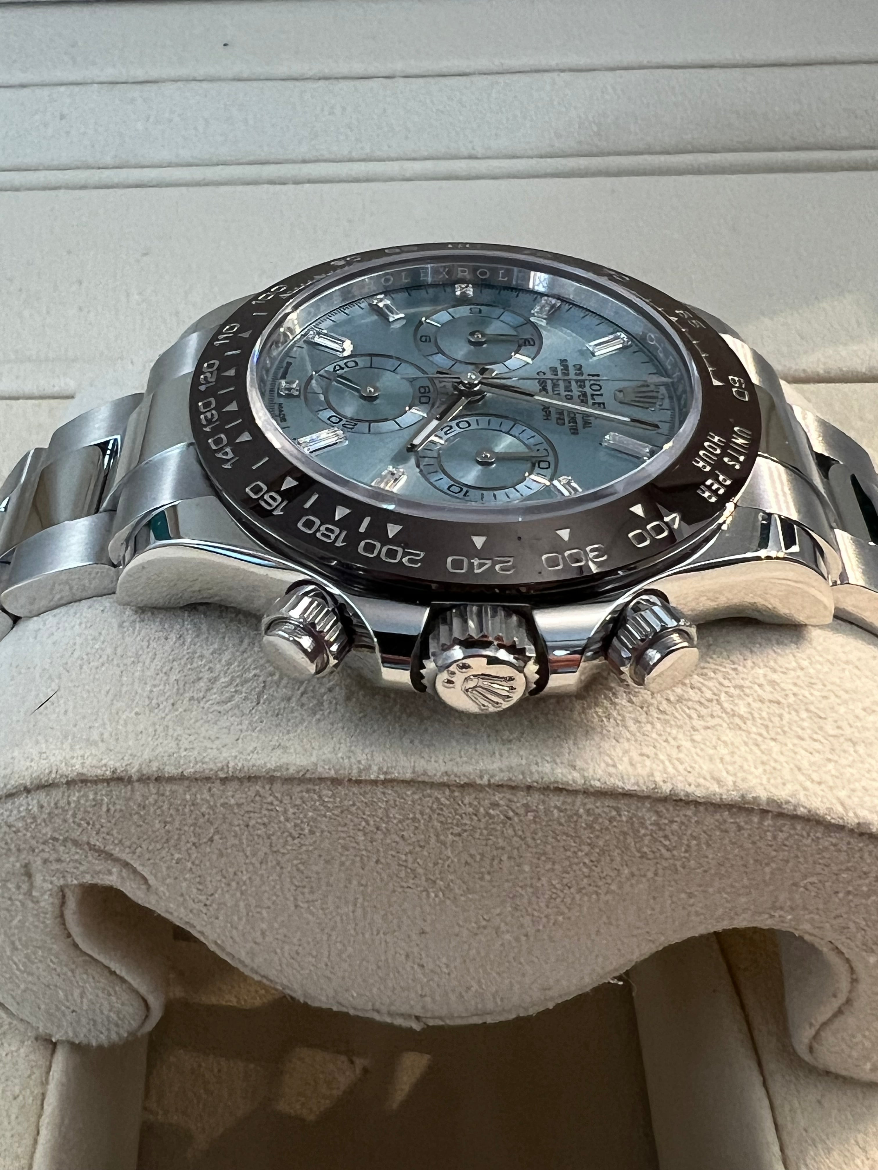 Rolex Daytona Platinum ungetragen 2022 Baguette Dial