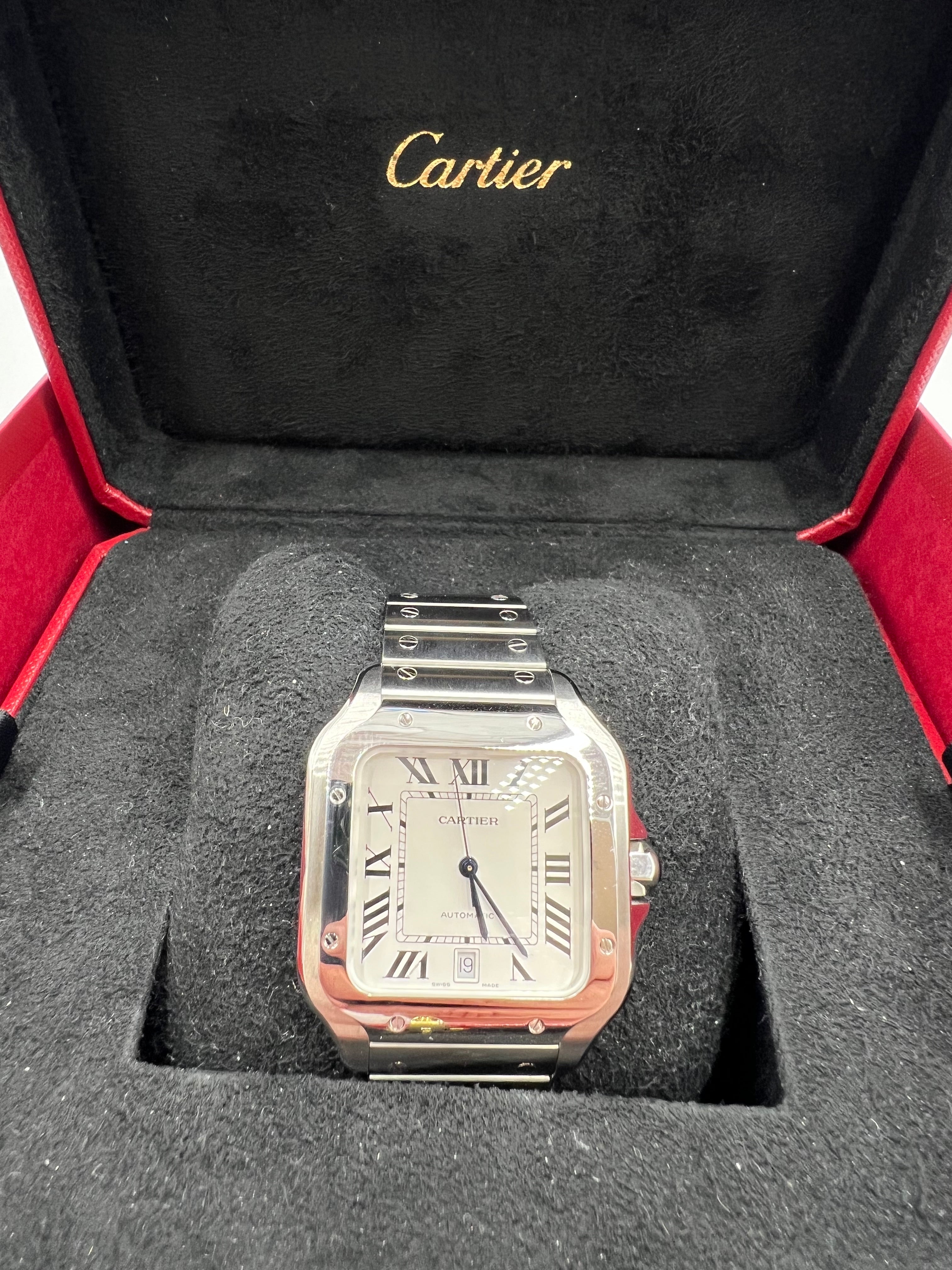 Cartier Santos Top Zustand mit 2 Extra Bändern