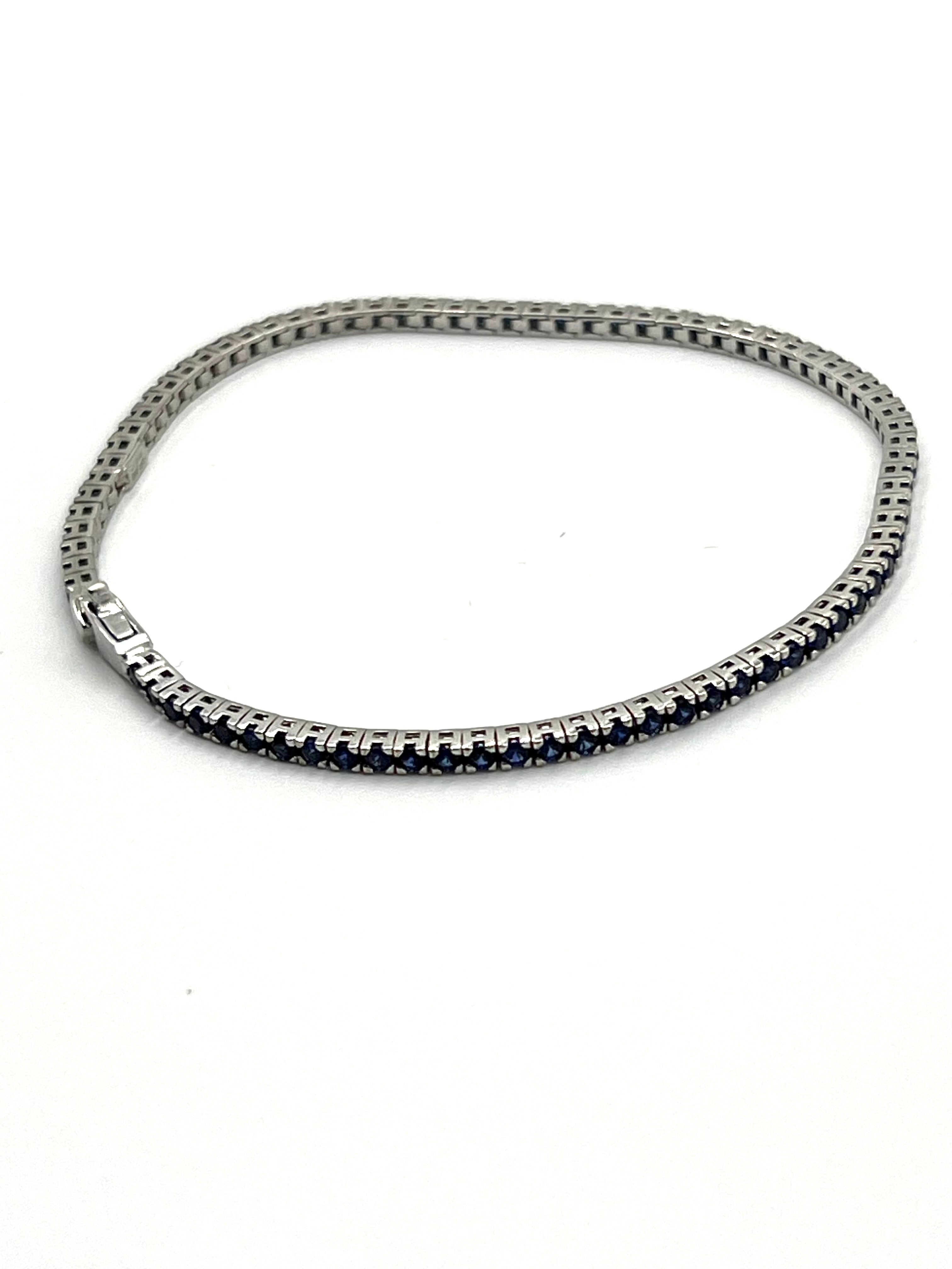 Armband in Weißgold 750/- mit Saphiren