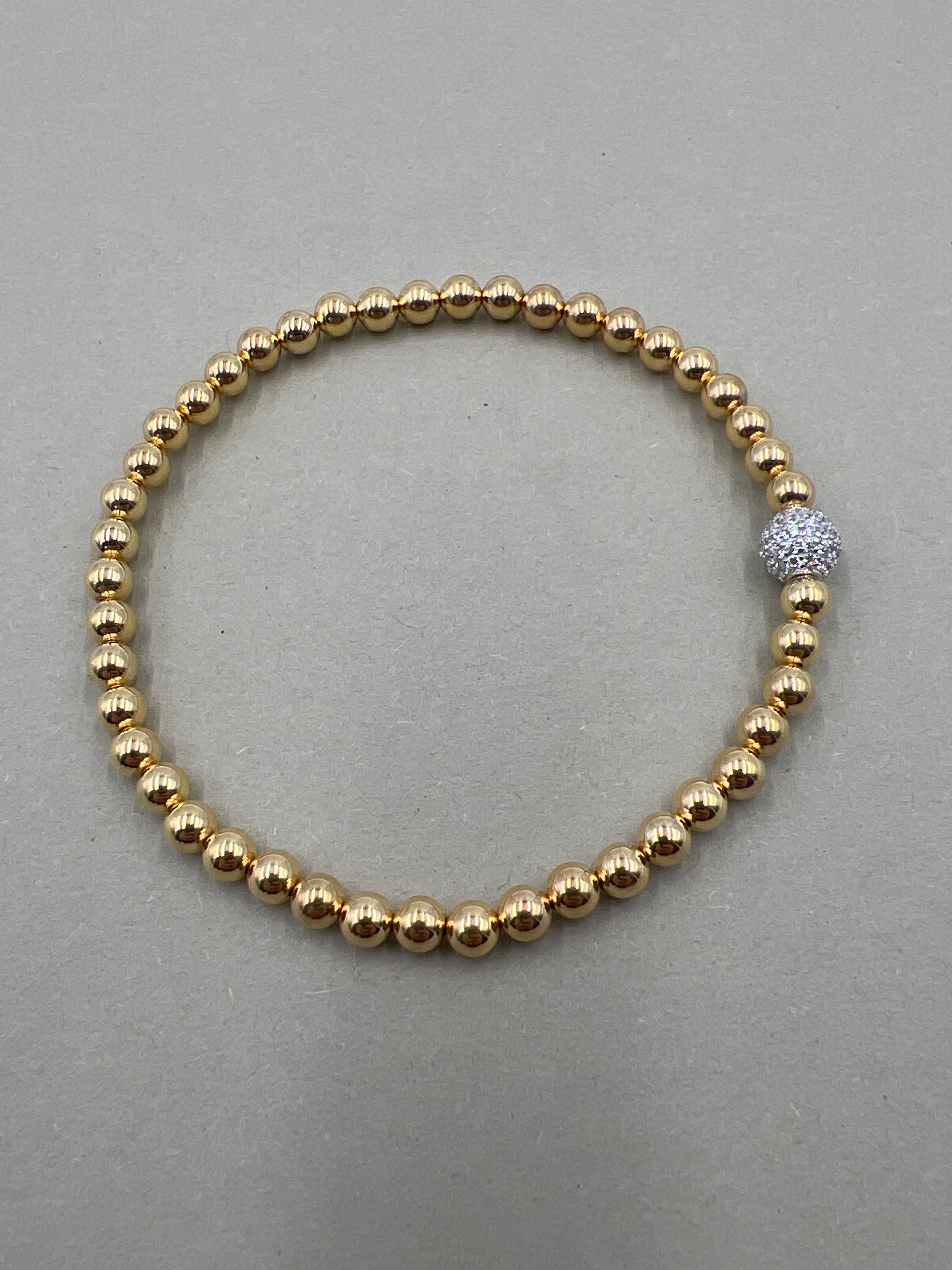 Kugelarmband 925/-Gelbgold Plattiert