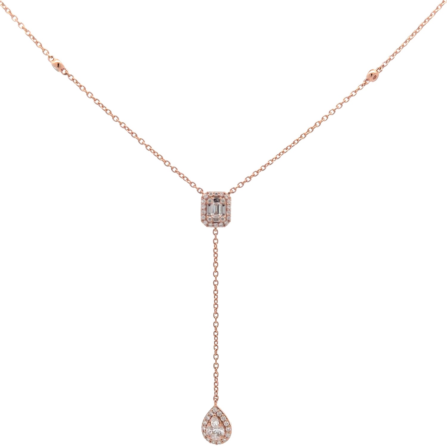 Glamour - Halskette Rosegold 750/- mit Diamanten