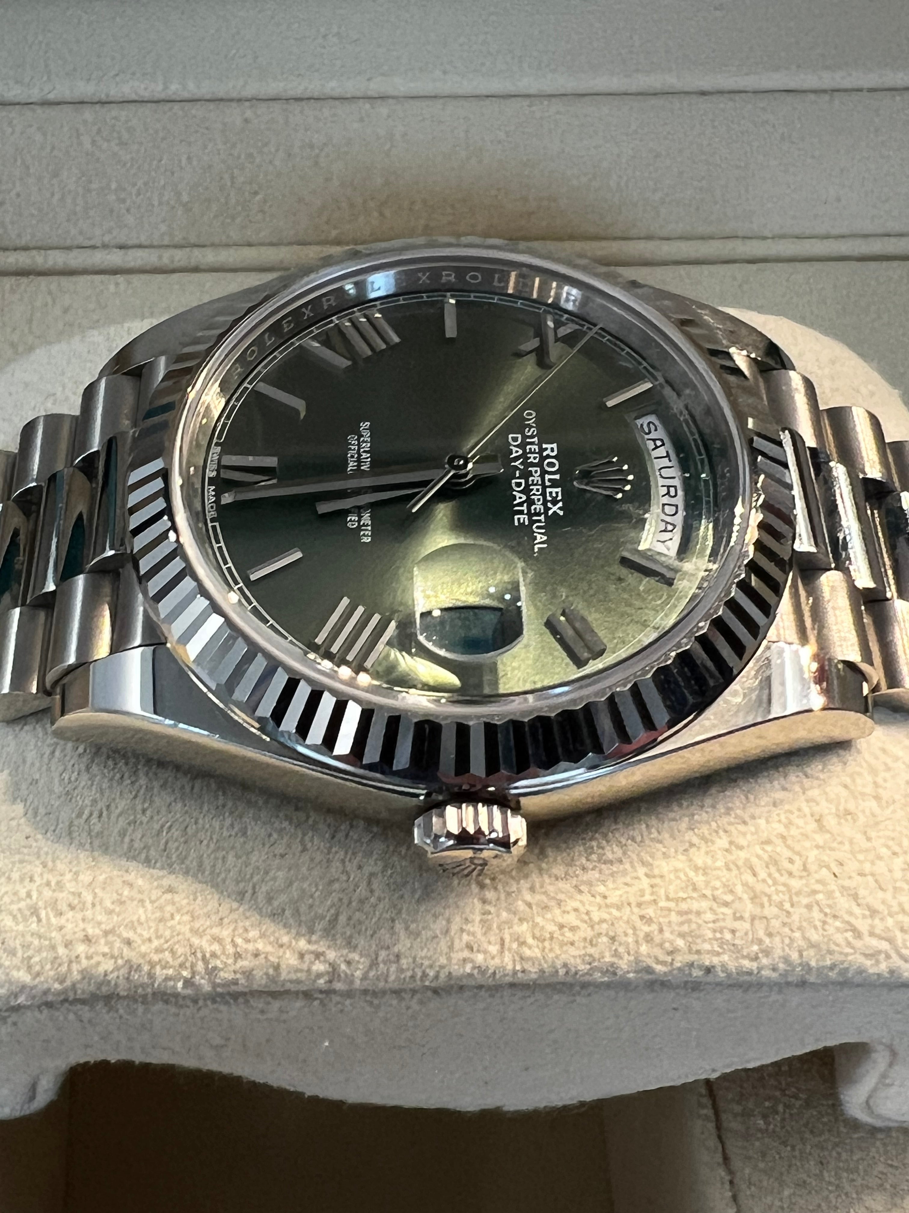 Rolex Day-Date 40 mm Grün Fullset