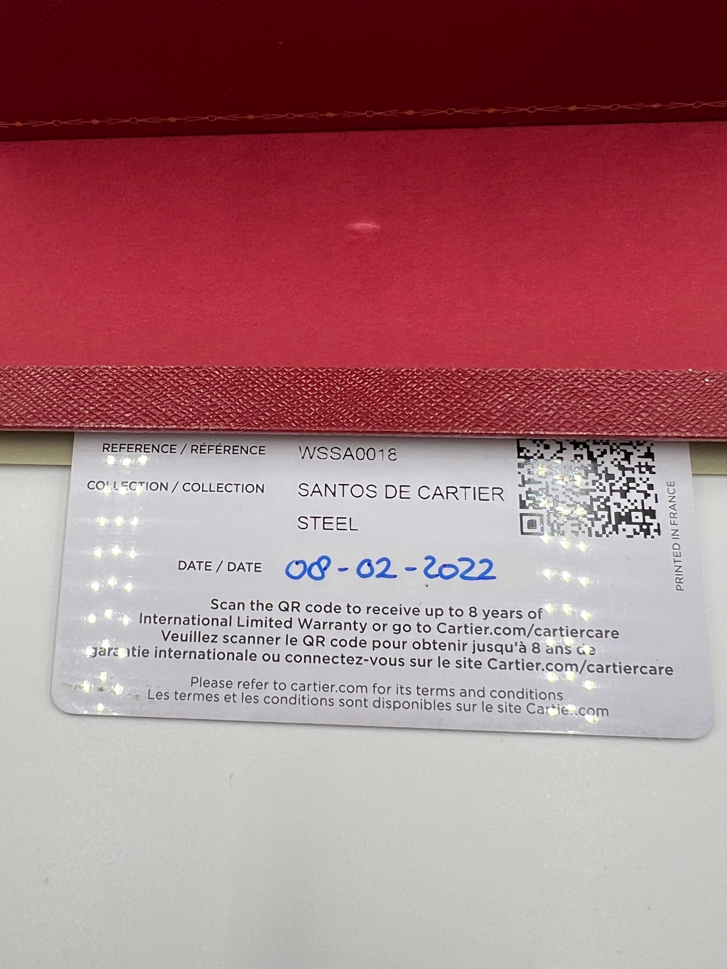 Cartier Santos Top Zustand mit 2 Extra Bändern