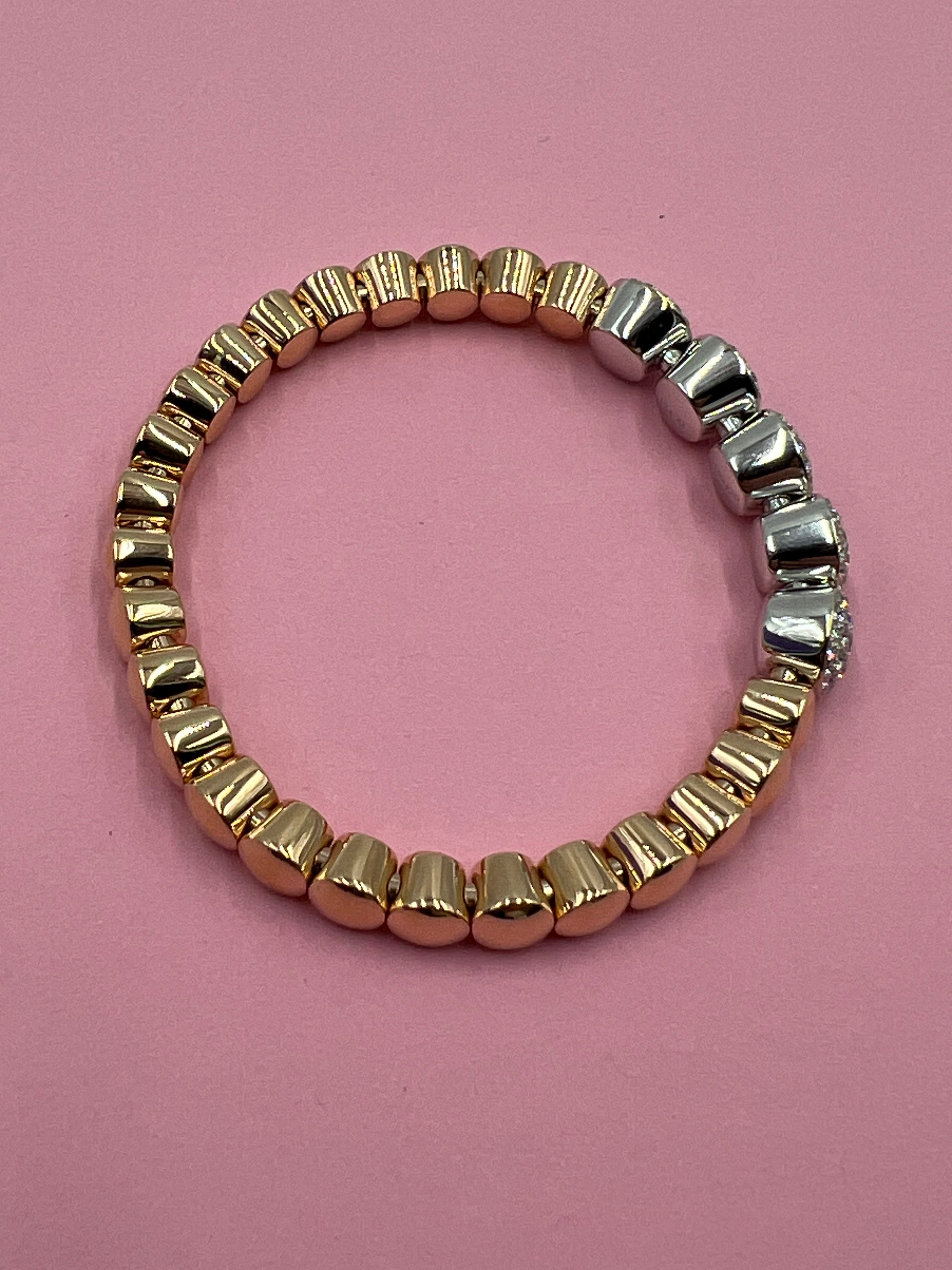 Scheffel Flexarmband in Rosegold mit Brillanten