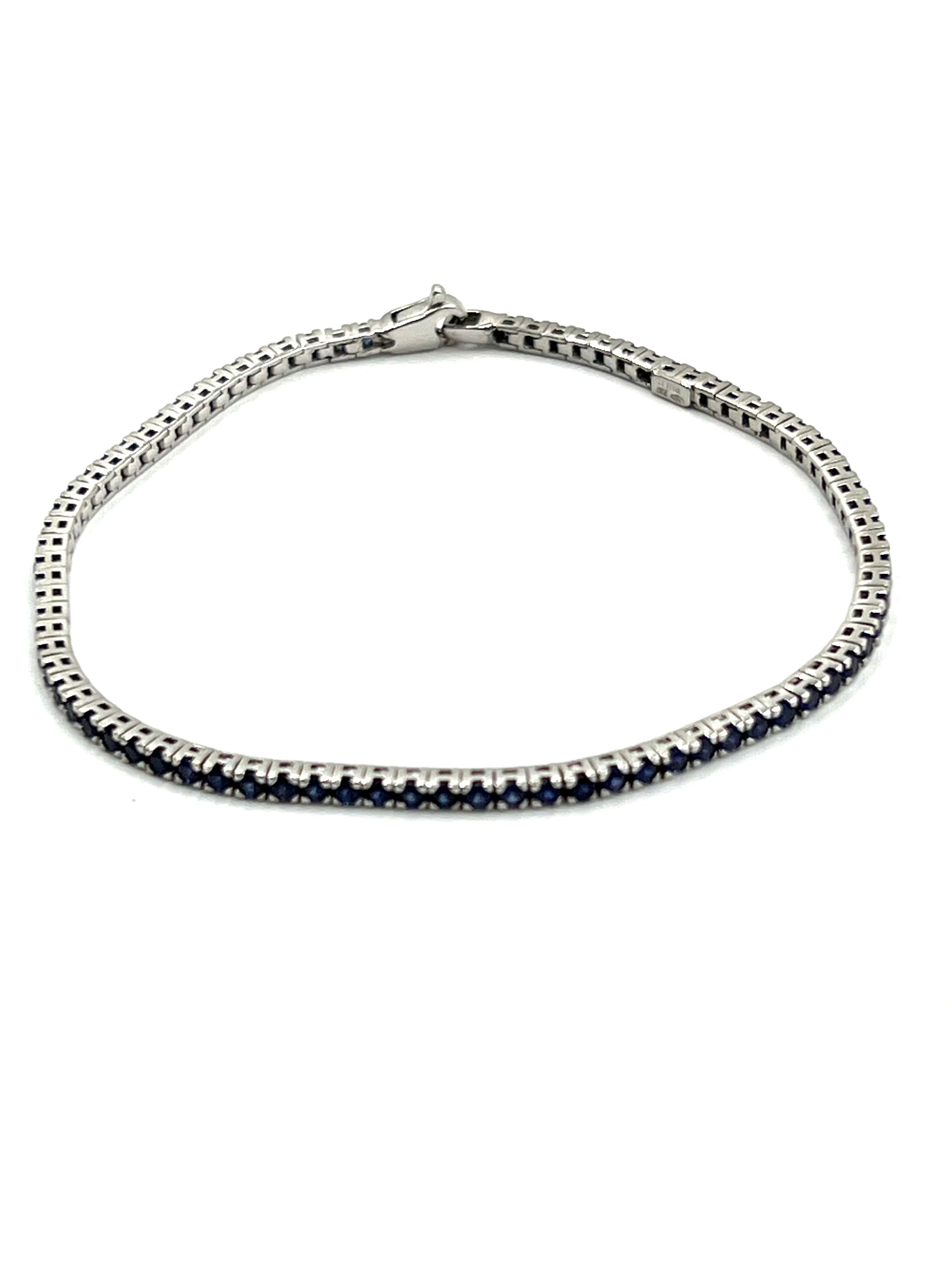 Armband in Weißgold 750/- mit Saphiren