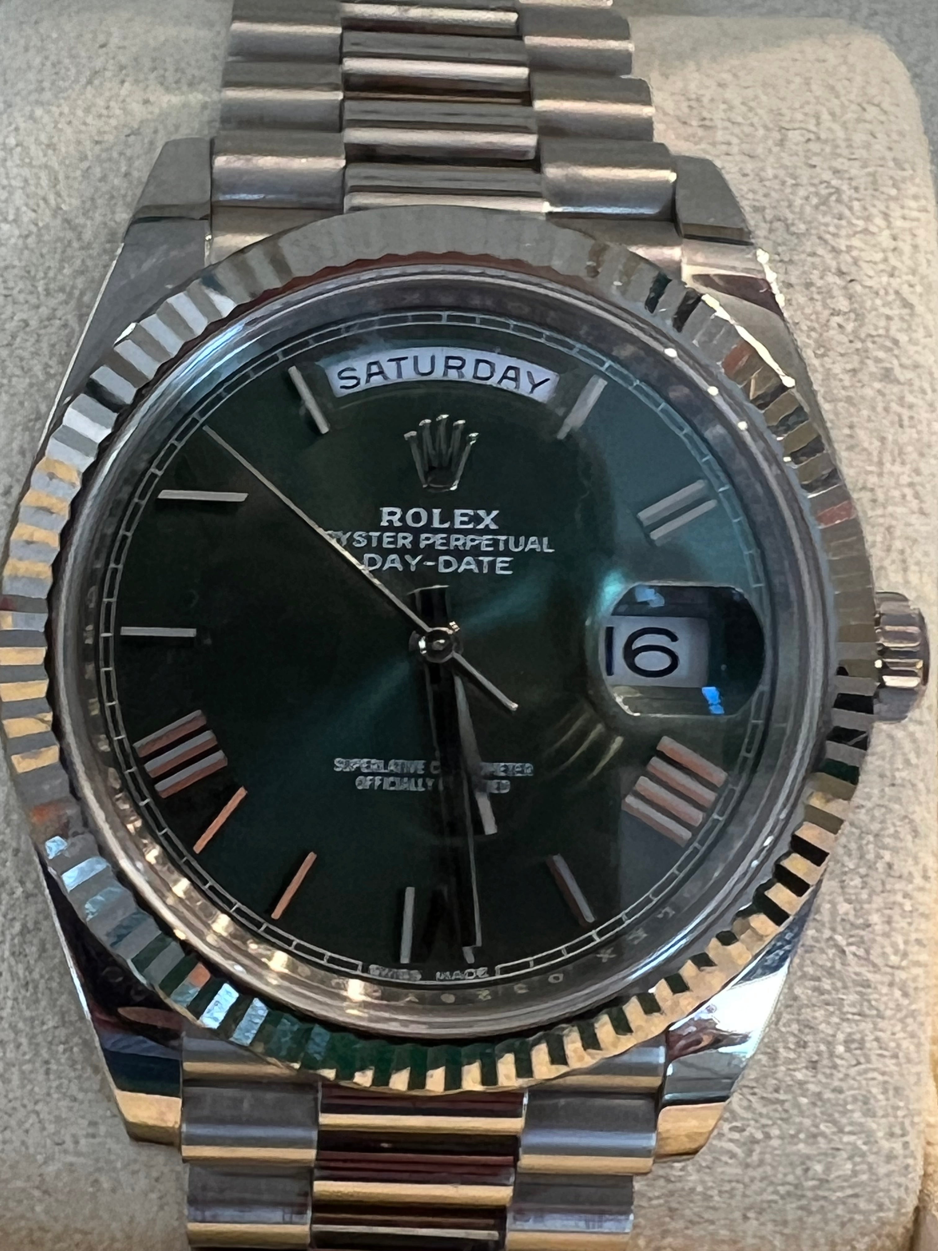 Rolex Day-Date 40 mm Grün Fullset