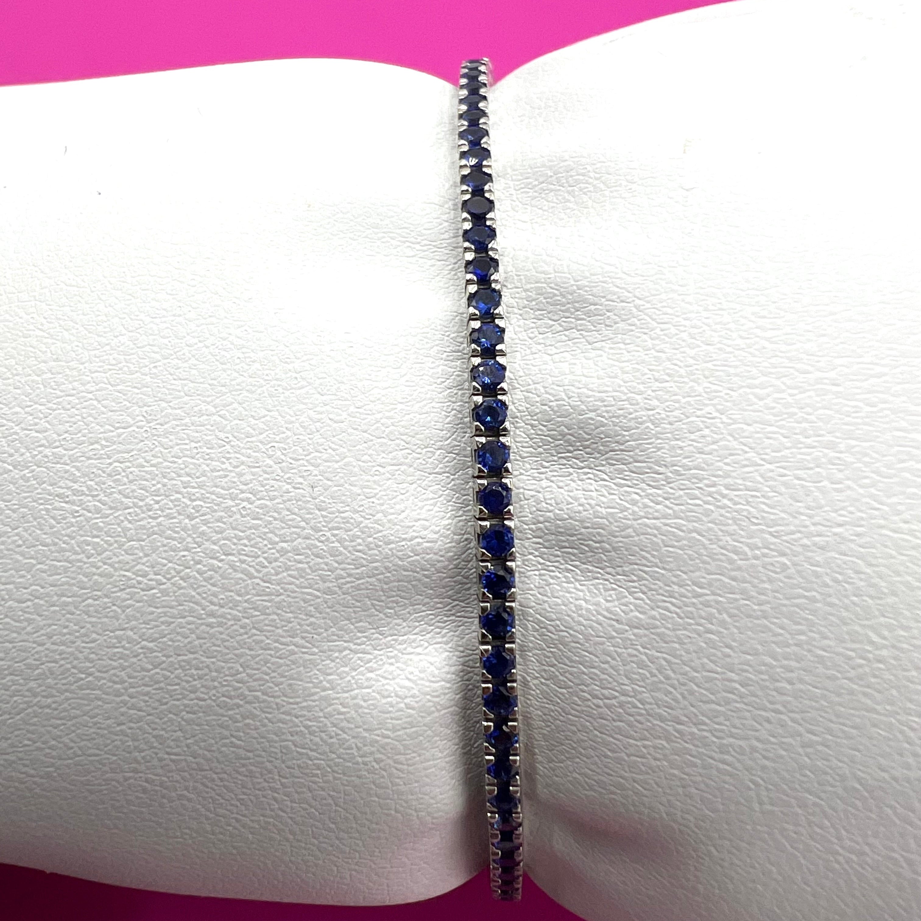 Armband in Weißgold 750/- mit Saphiren