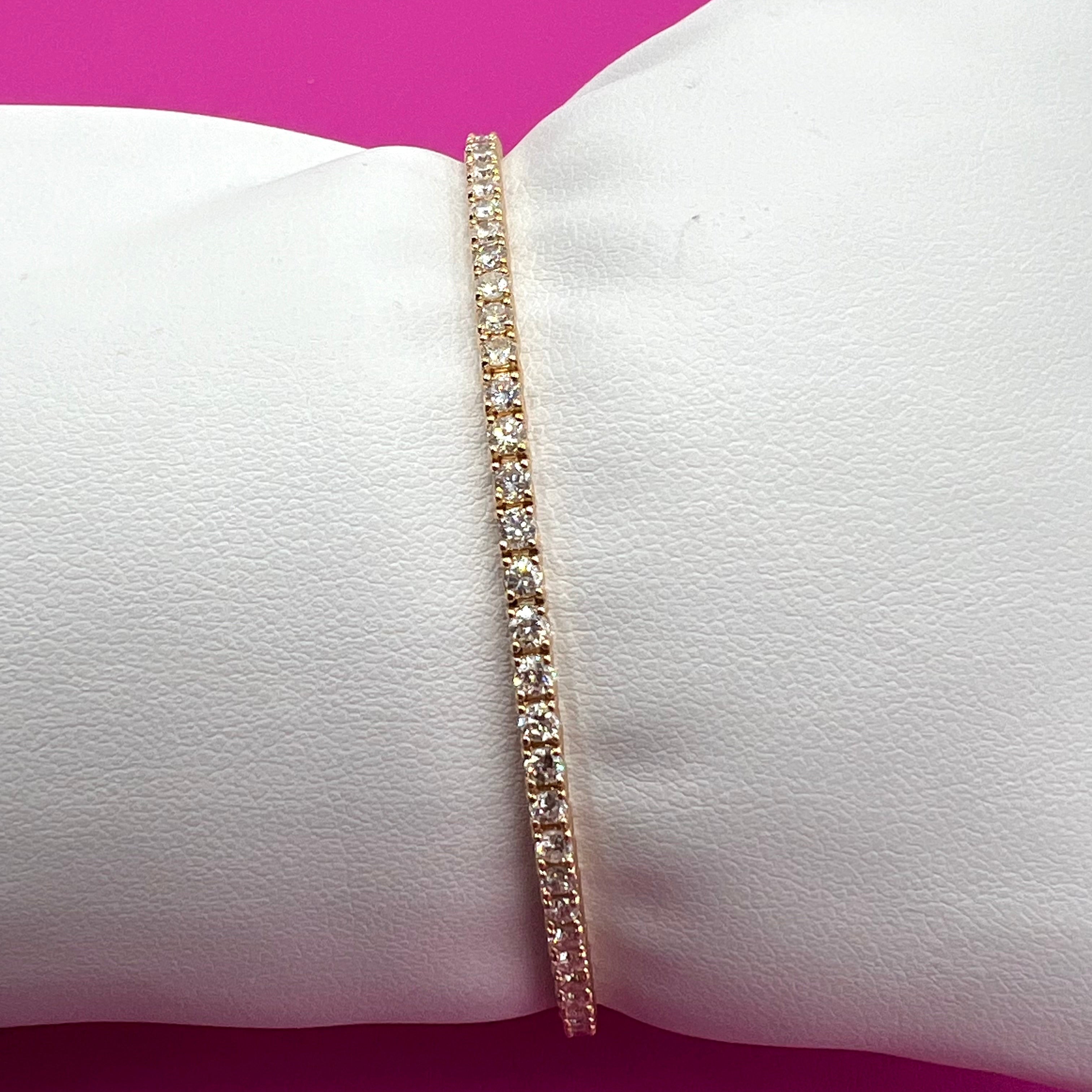 Tennisarmband Rosegold mit Diamanten
