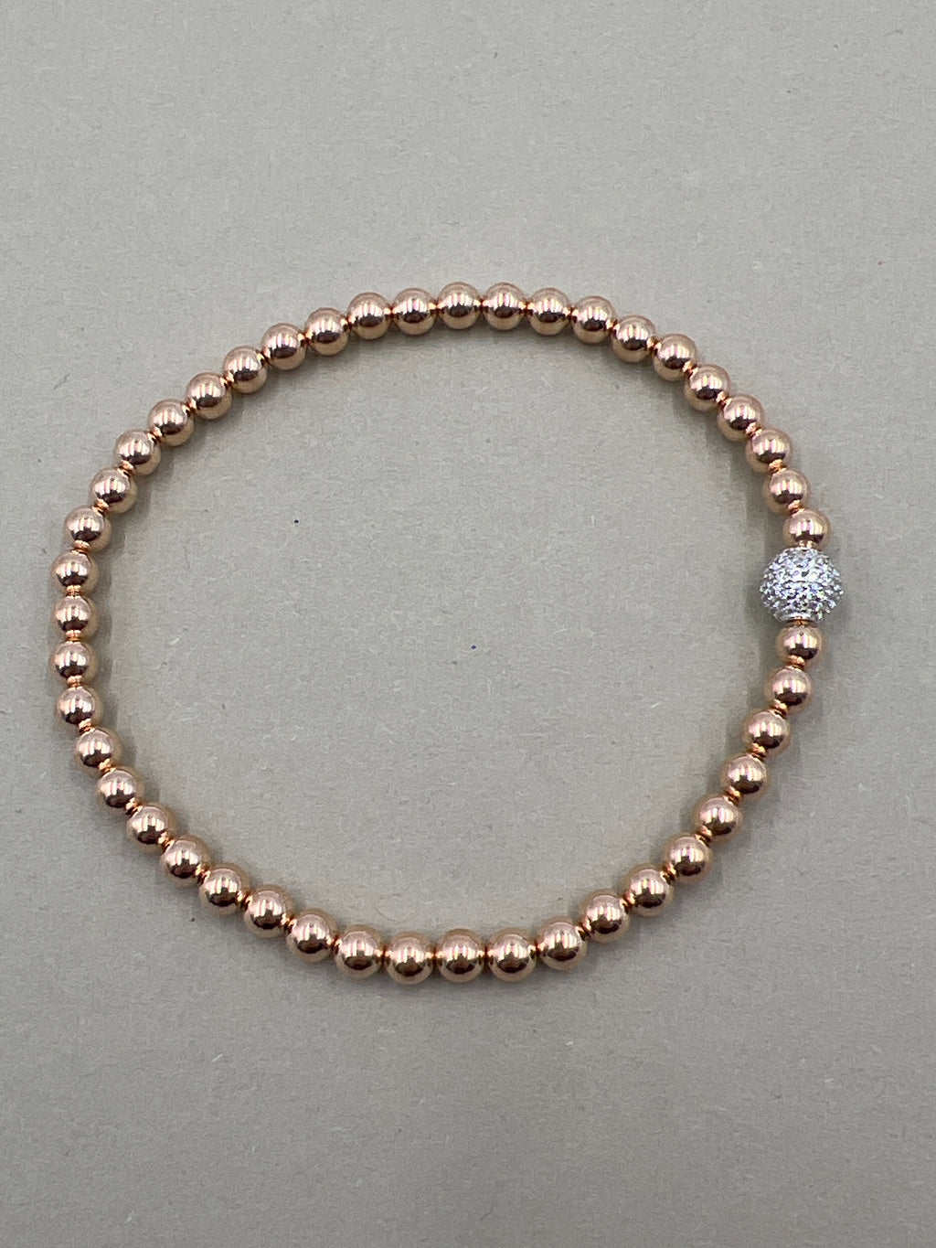Kugelarmband 925/- Rosegold Plattiert