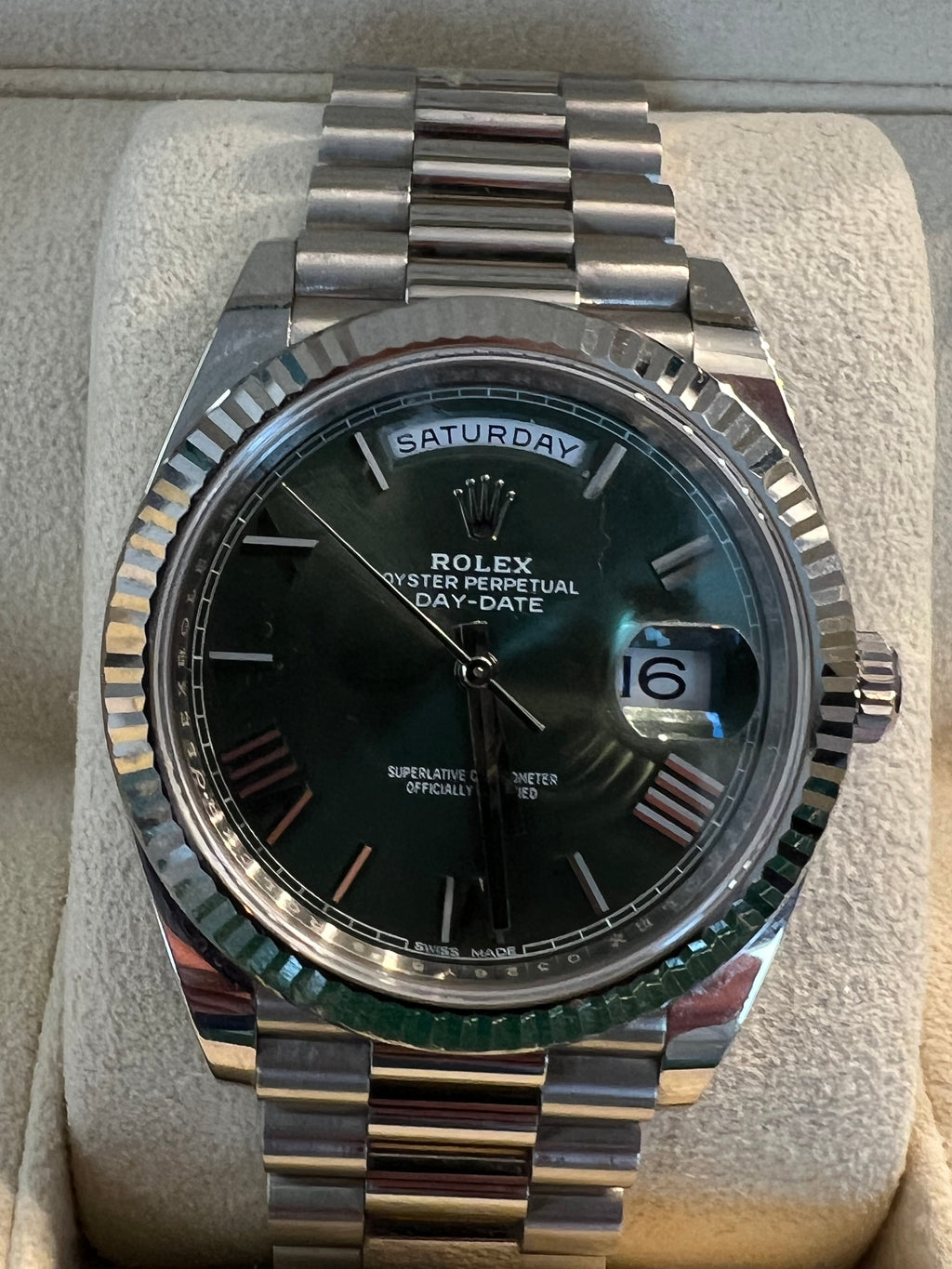 Rolex Day-Date 40 mm Grün Fullset