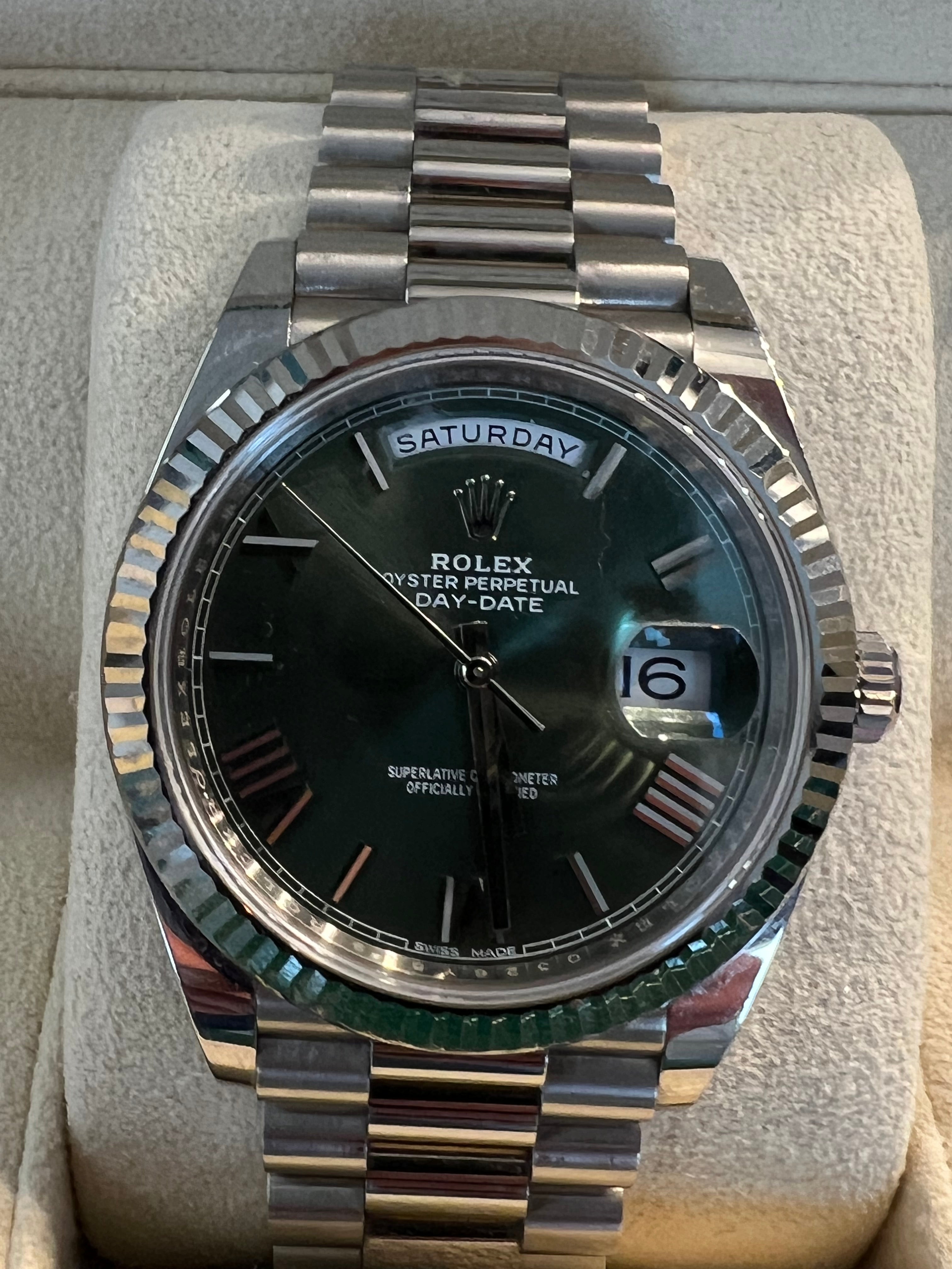 Rolex Day-Date 40 mm Grün Fullset
