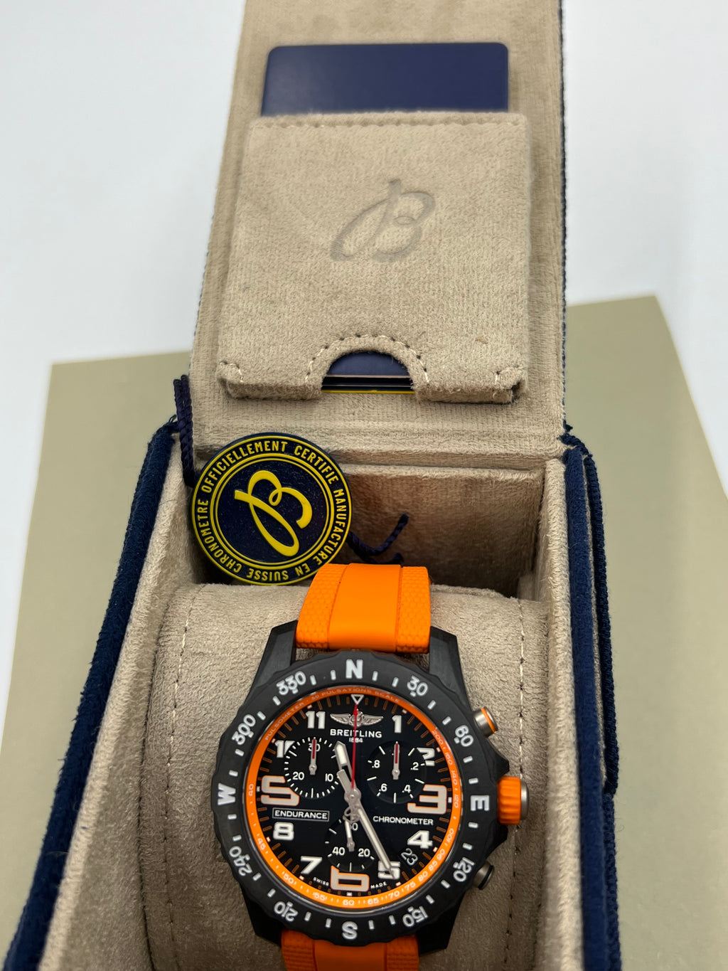 Breitling Endurance Pro 44mm Orange neu mit Mehrwertsteuer