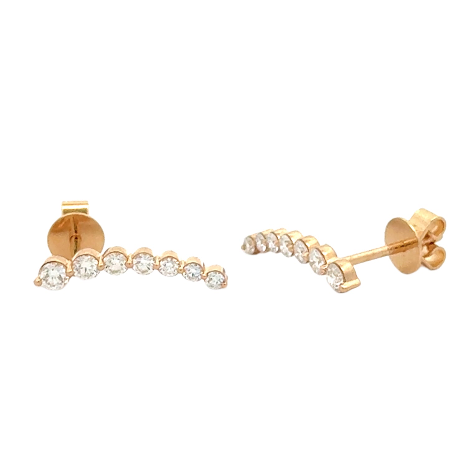 Trend - Ohrringe Gelbold 750/- mit Diamanten