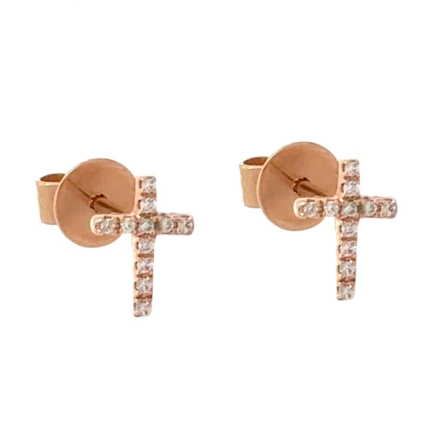 Trend - Ohrringe Rosegold 750/- mit Diamanten
