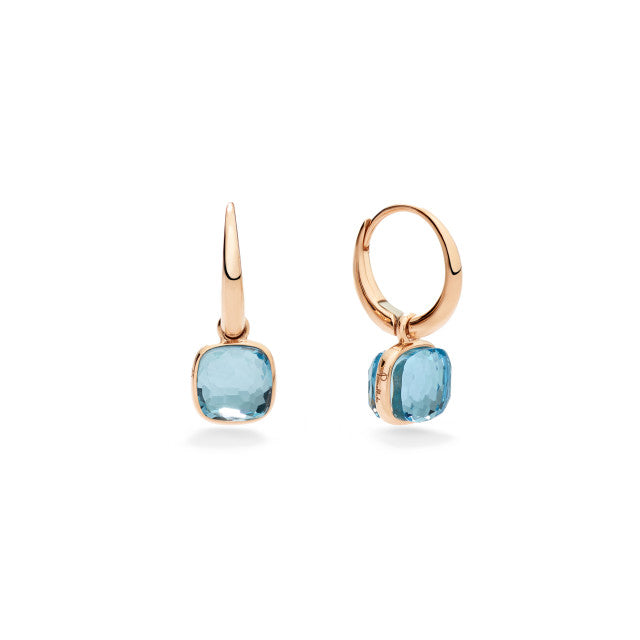 Pomellato - Nudo Ohrringe Mini  - Rosegold 750/-  Sky Blue Topas
