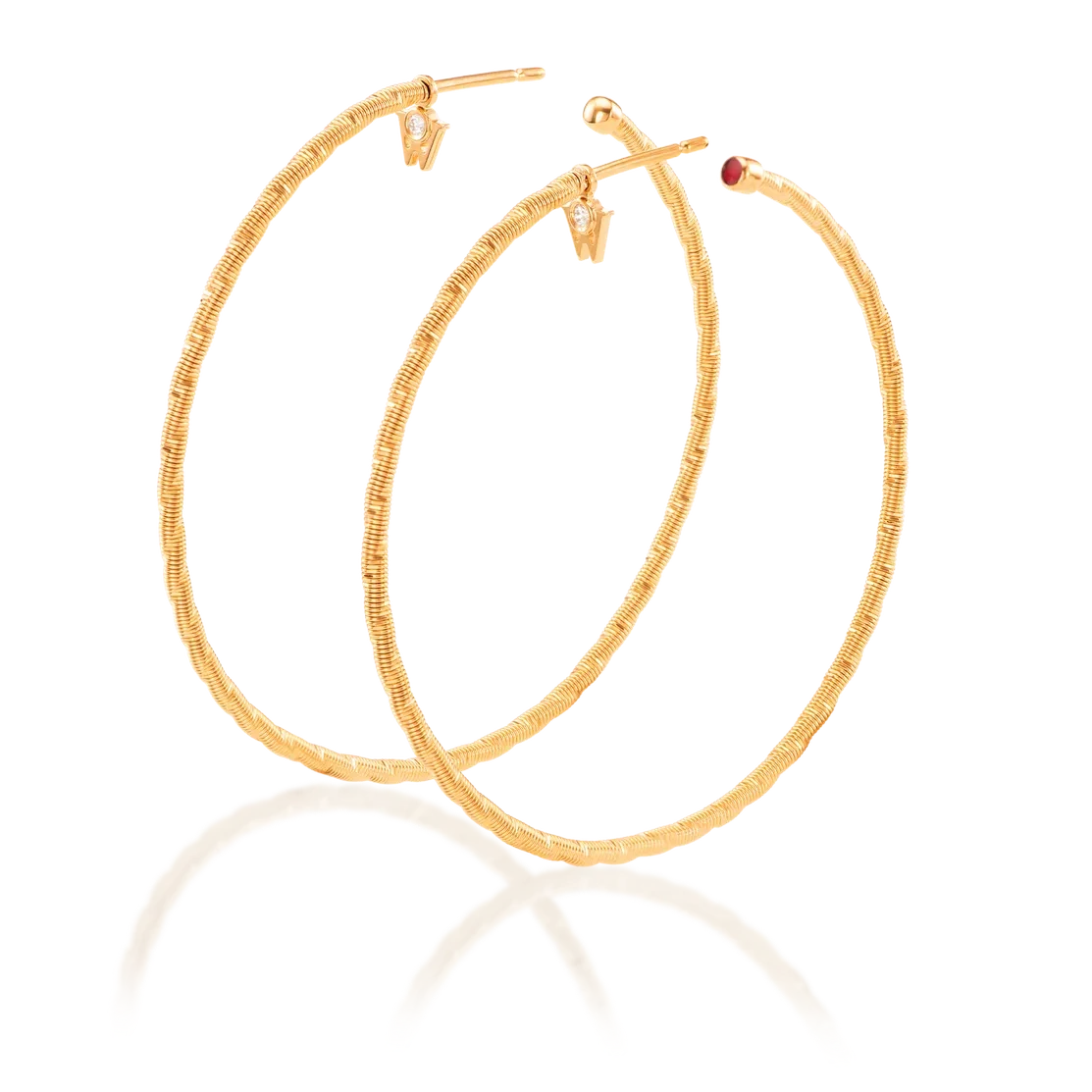 Wellendorf - Ohrringe Creolen SONNENGLANZ - Gelbgold