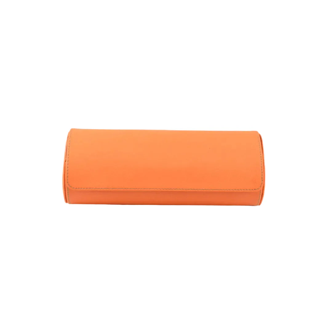 Orangene Saffiano Leder Uhrenrolle