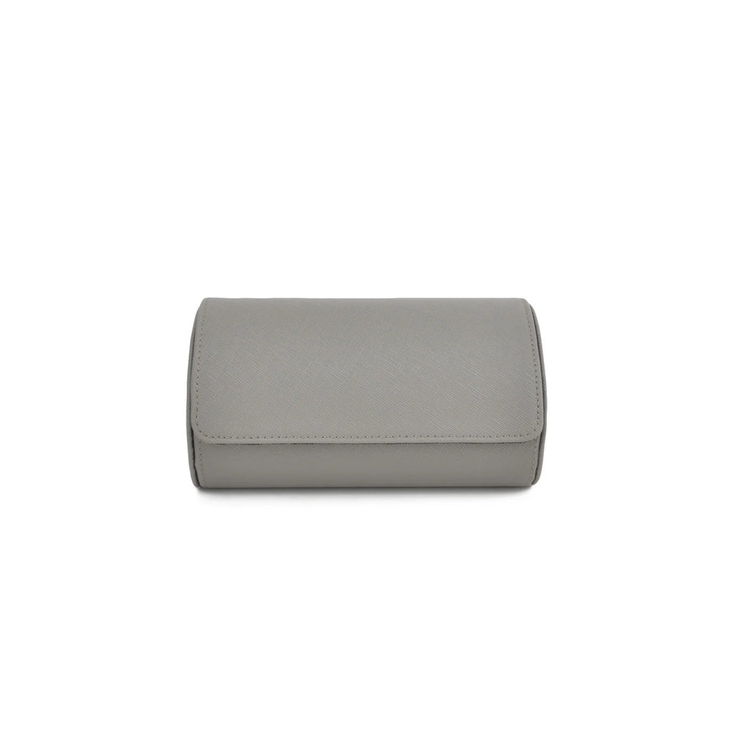 Graue Saffiano Leder 2er Uhrenrolle