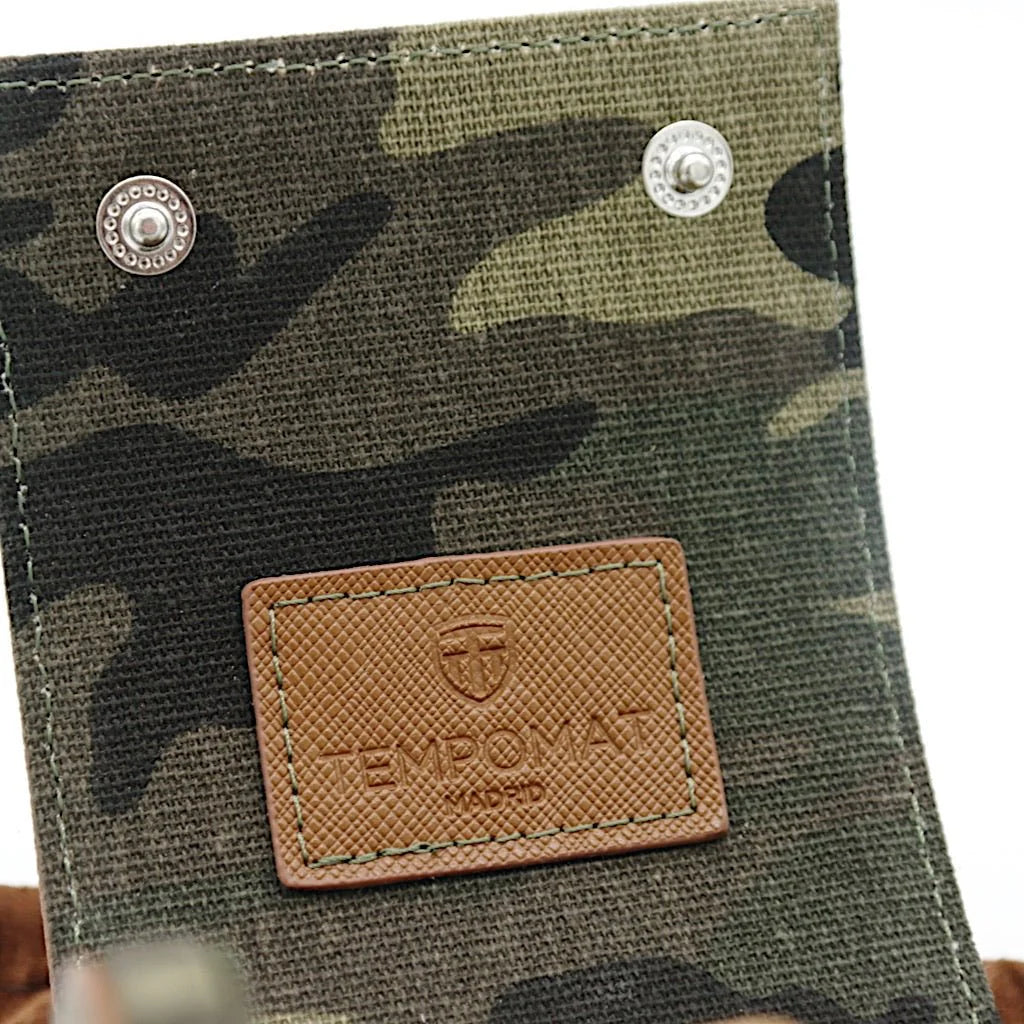 Braune Saffiano Leder 1er Uhrenrolle