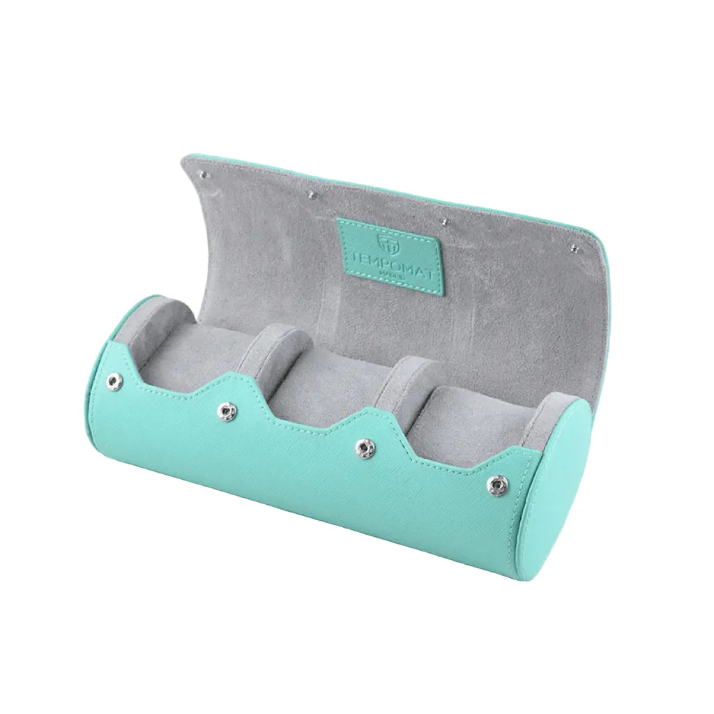 Türkisene Saffiano Leder Uhrenrolle